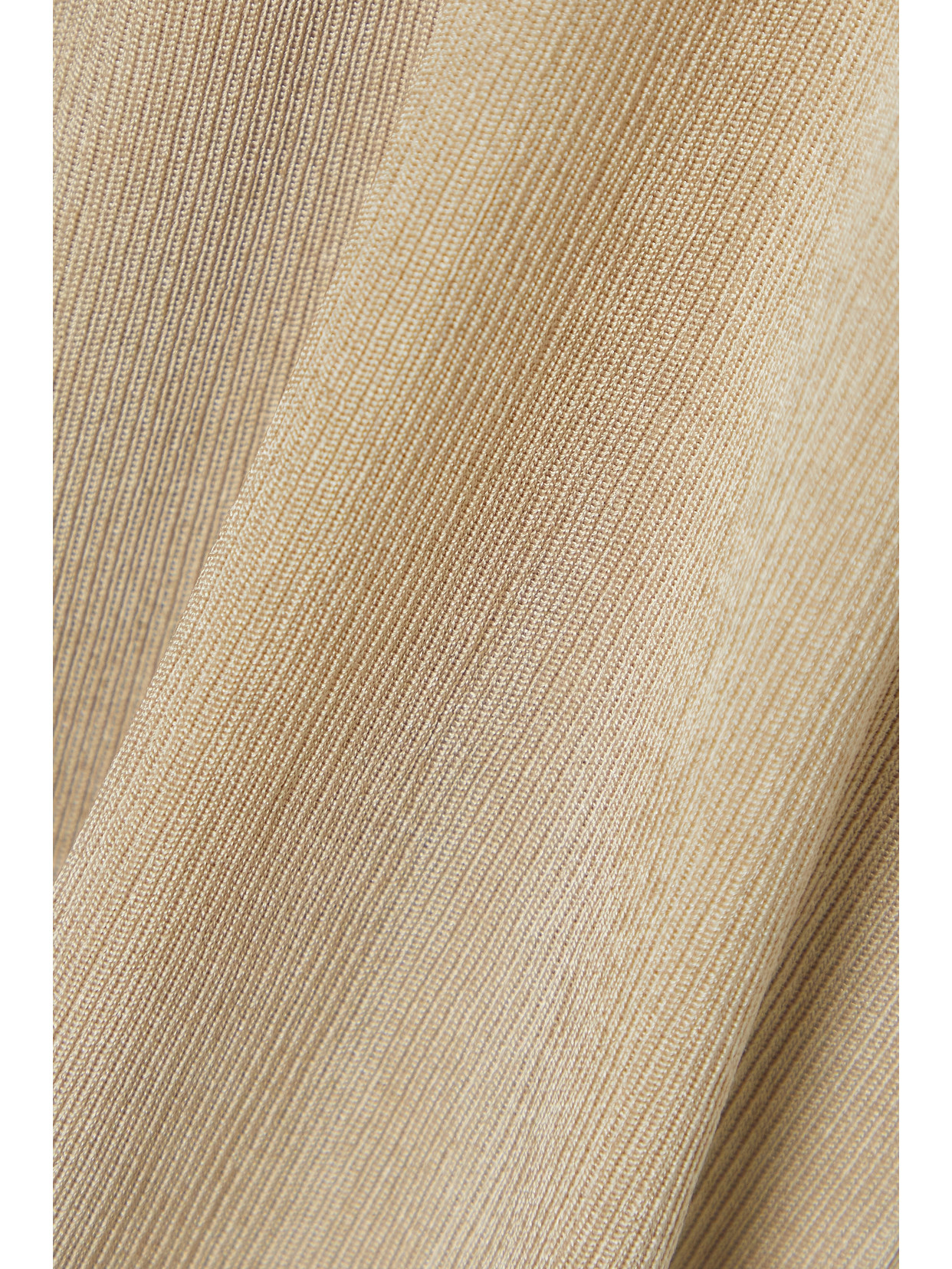 Shop The Row Desio Ribbed Silk Turtleneck Top In Neutrals
