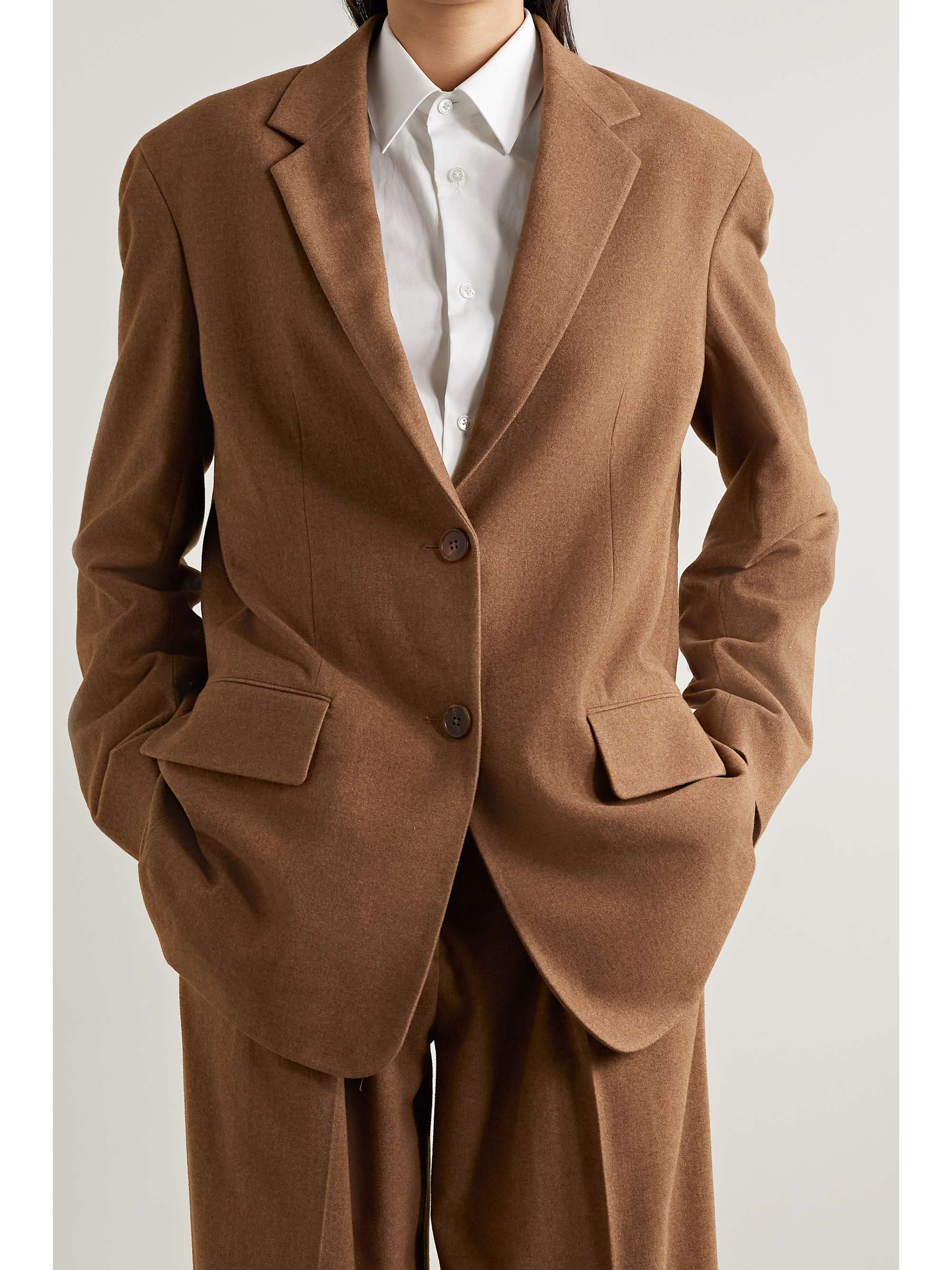 THE ROW Stonna oversized silk and cashmere-blend blazer
