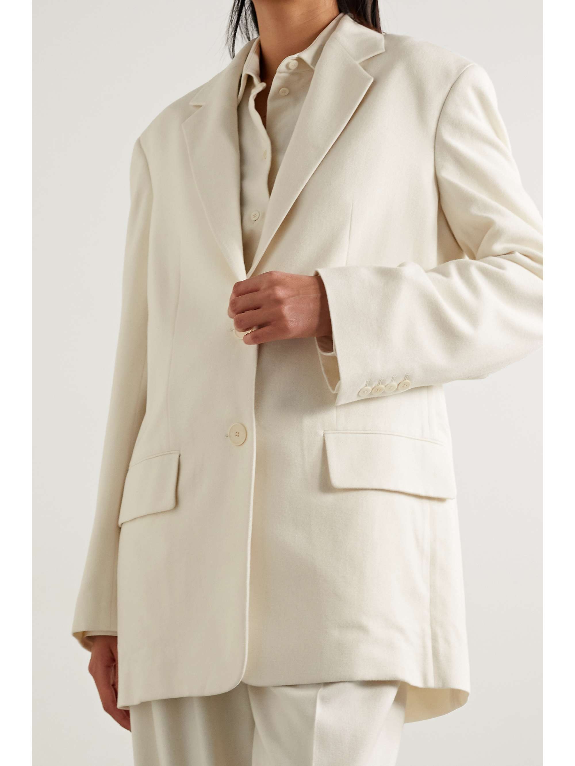 THE ROW Stonna oversized silk and cashmere-blend blazer