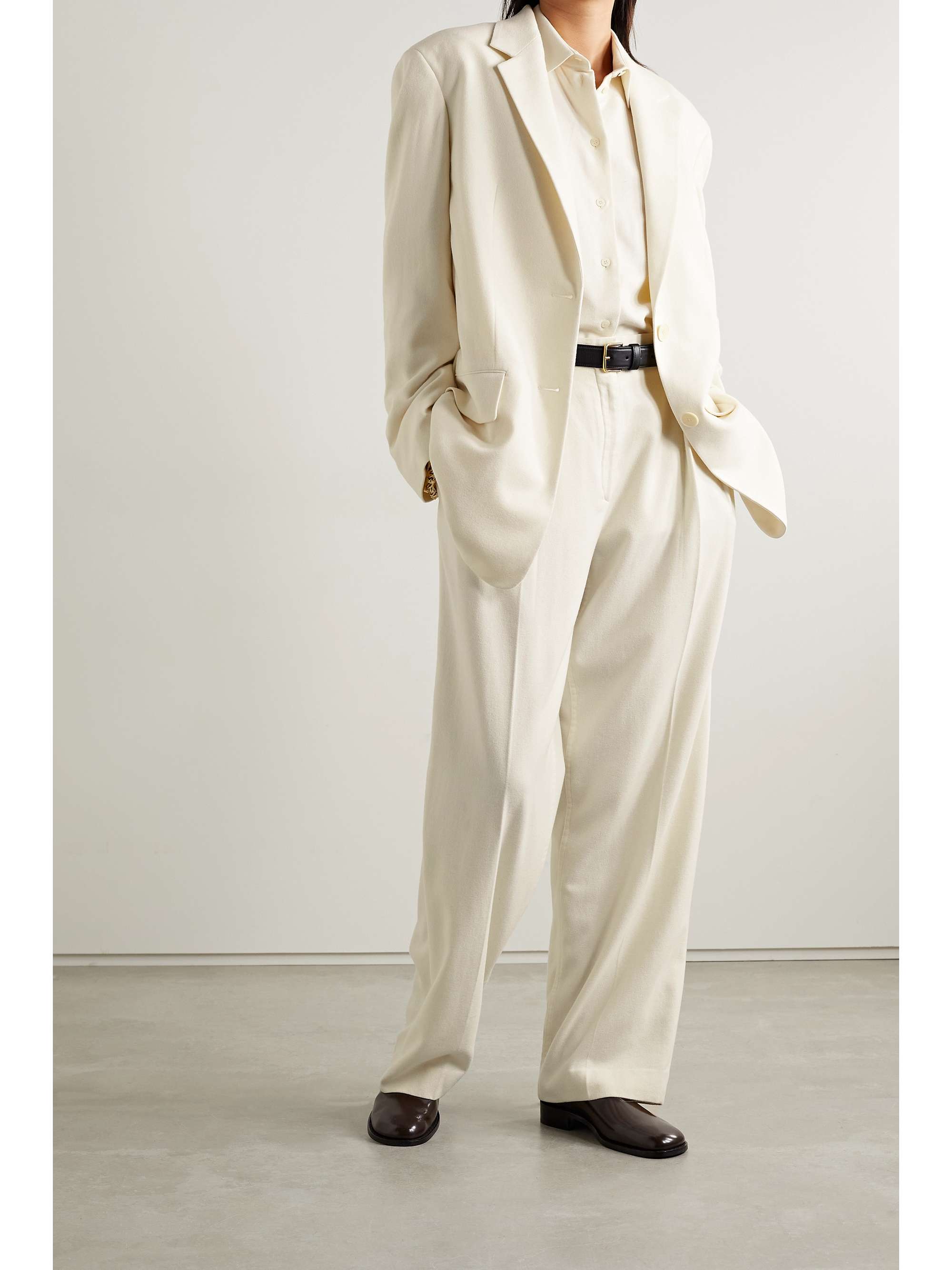 THE ROW Stonna oversized silk and cashmere-blend blazer