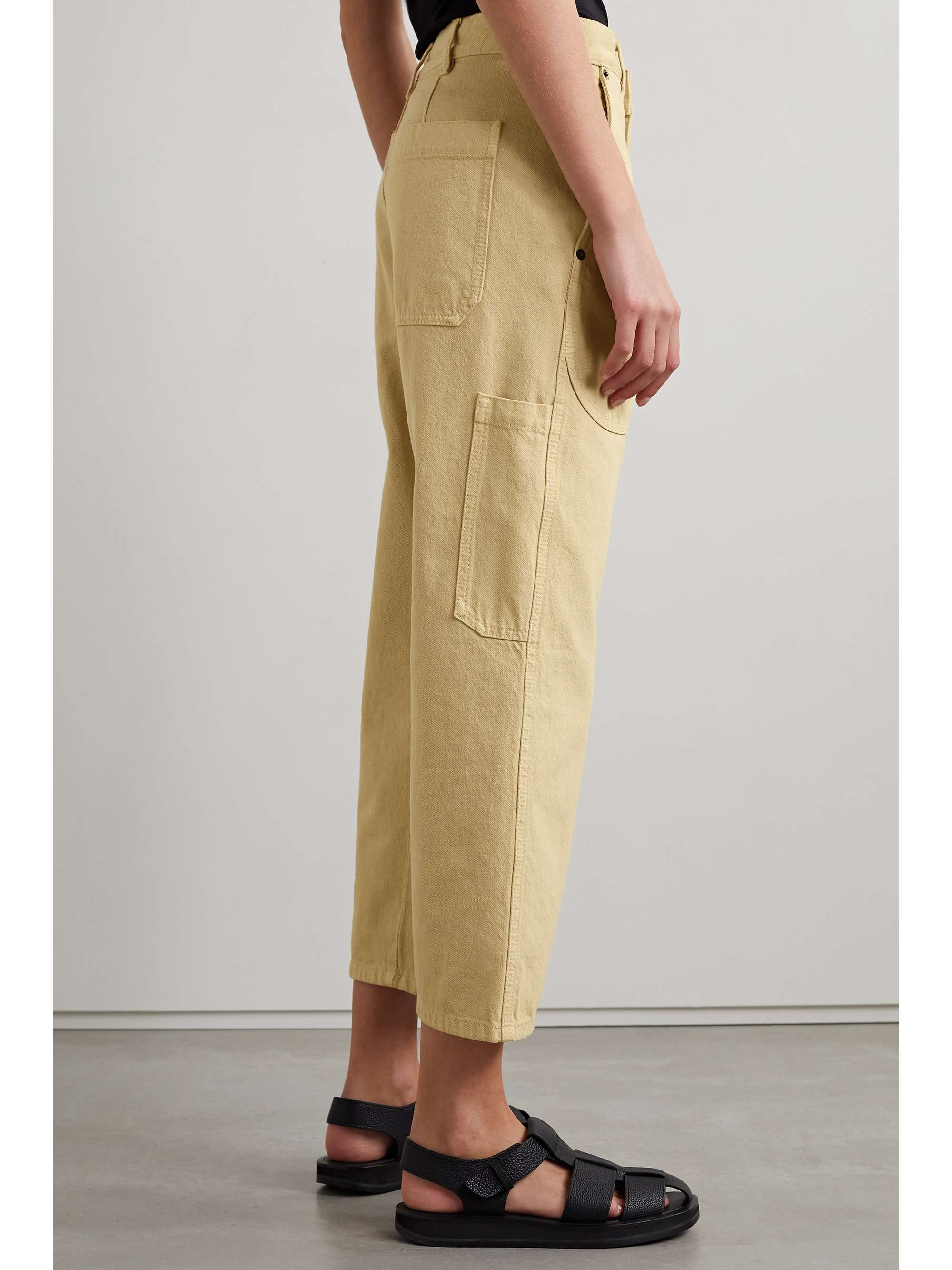 Ecru Hester cropped mid-rise wide-leg 