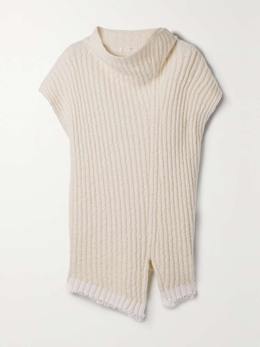 The Row Damiano Ribbed Cotton-blend Bouclé Sweater
