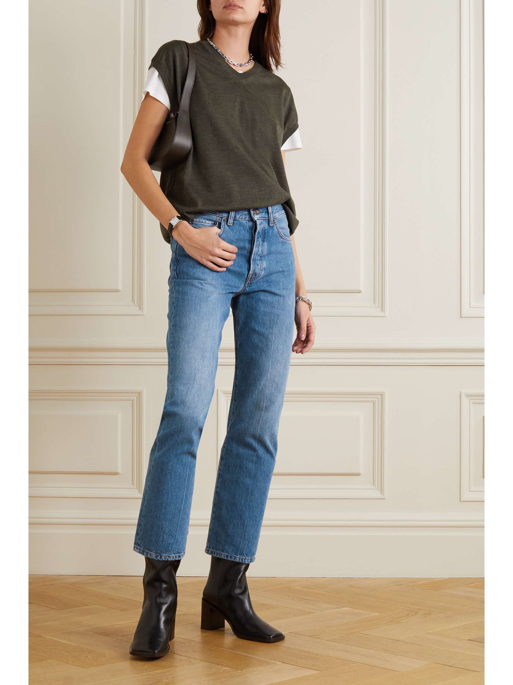 Blue Montero cropped mid-rise straight 