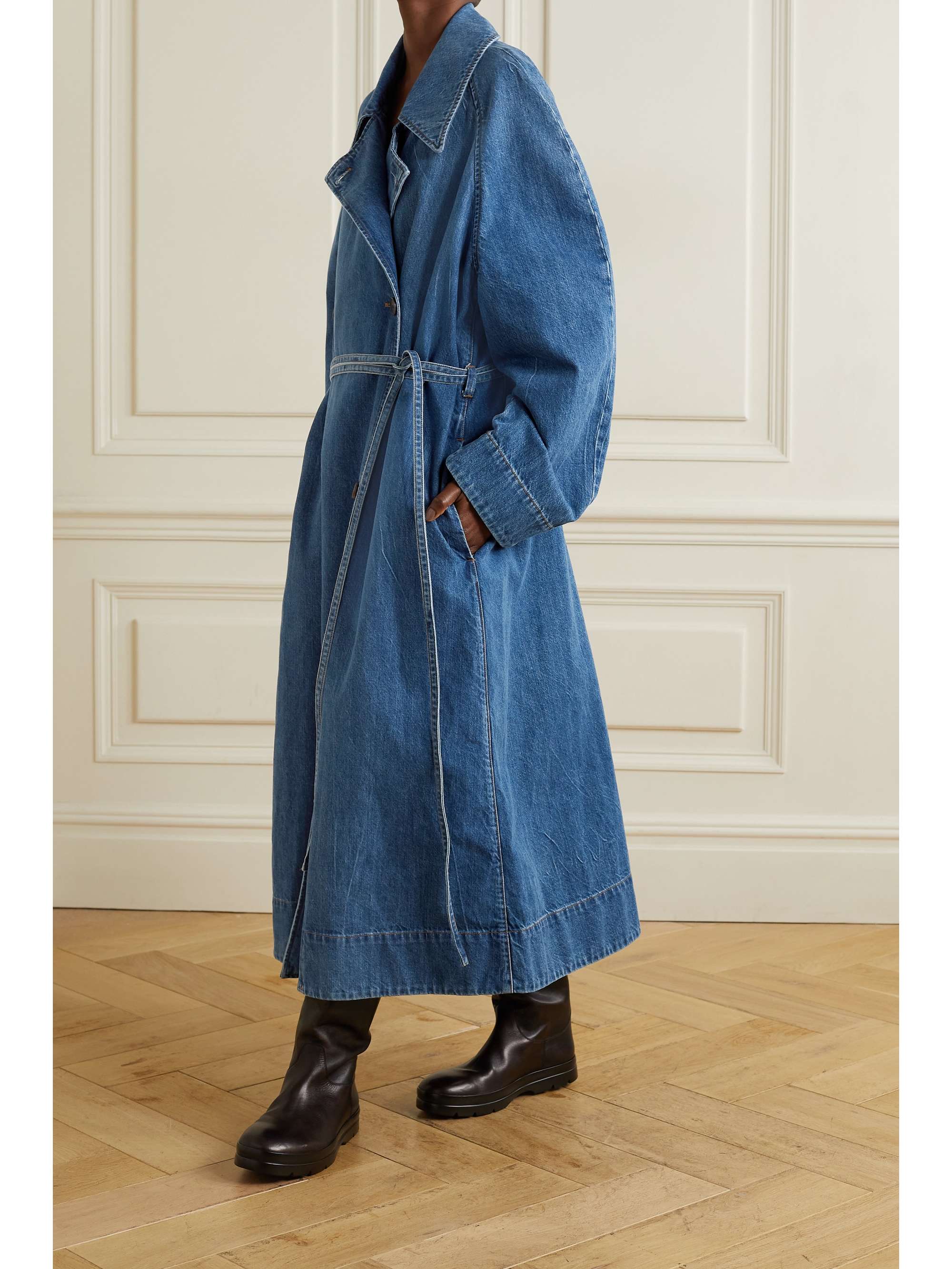 denim raincoat
