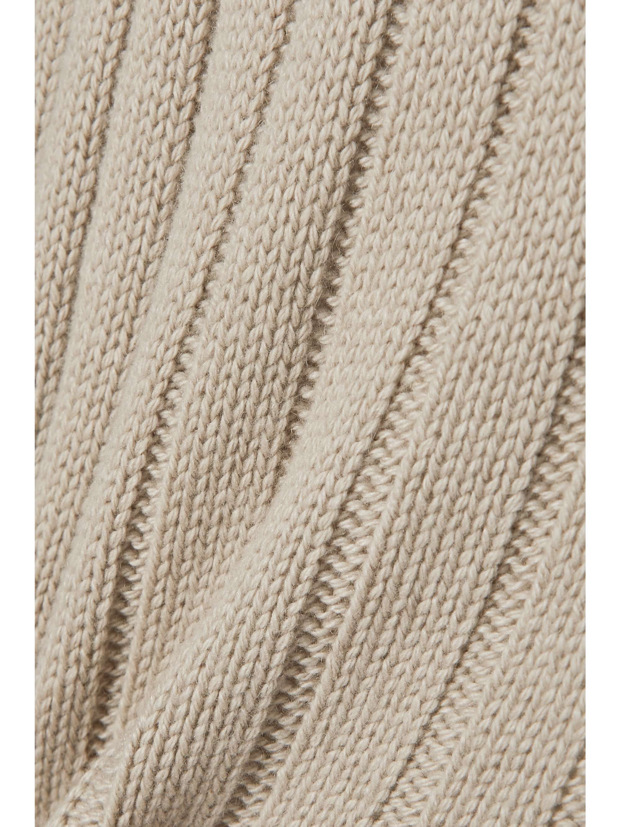 THE ROW Dejan asymmetric ribbed cashmere midi skirt