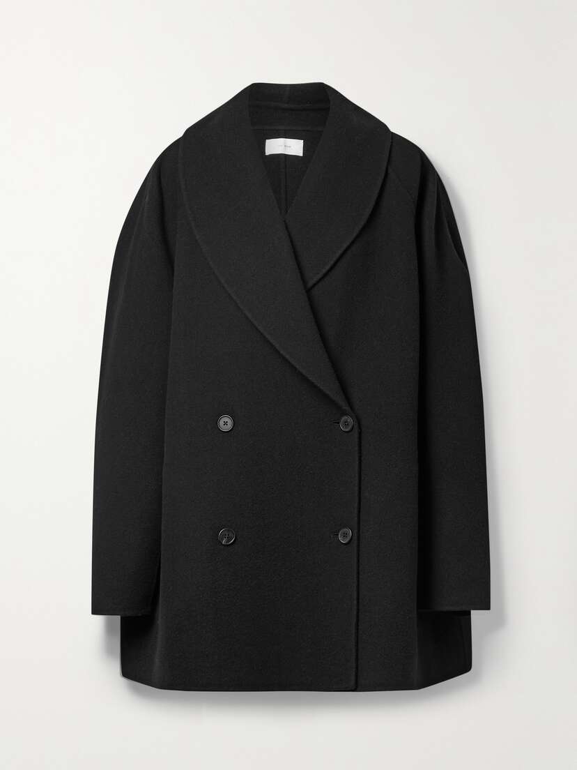 The Row Essentials Polli Double-breasted Wool-blend Coat
