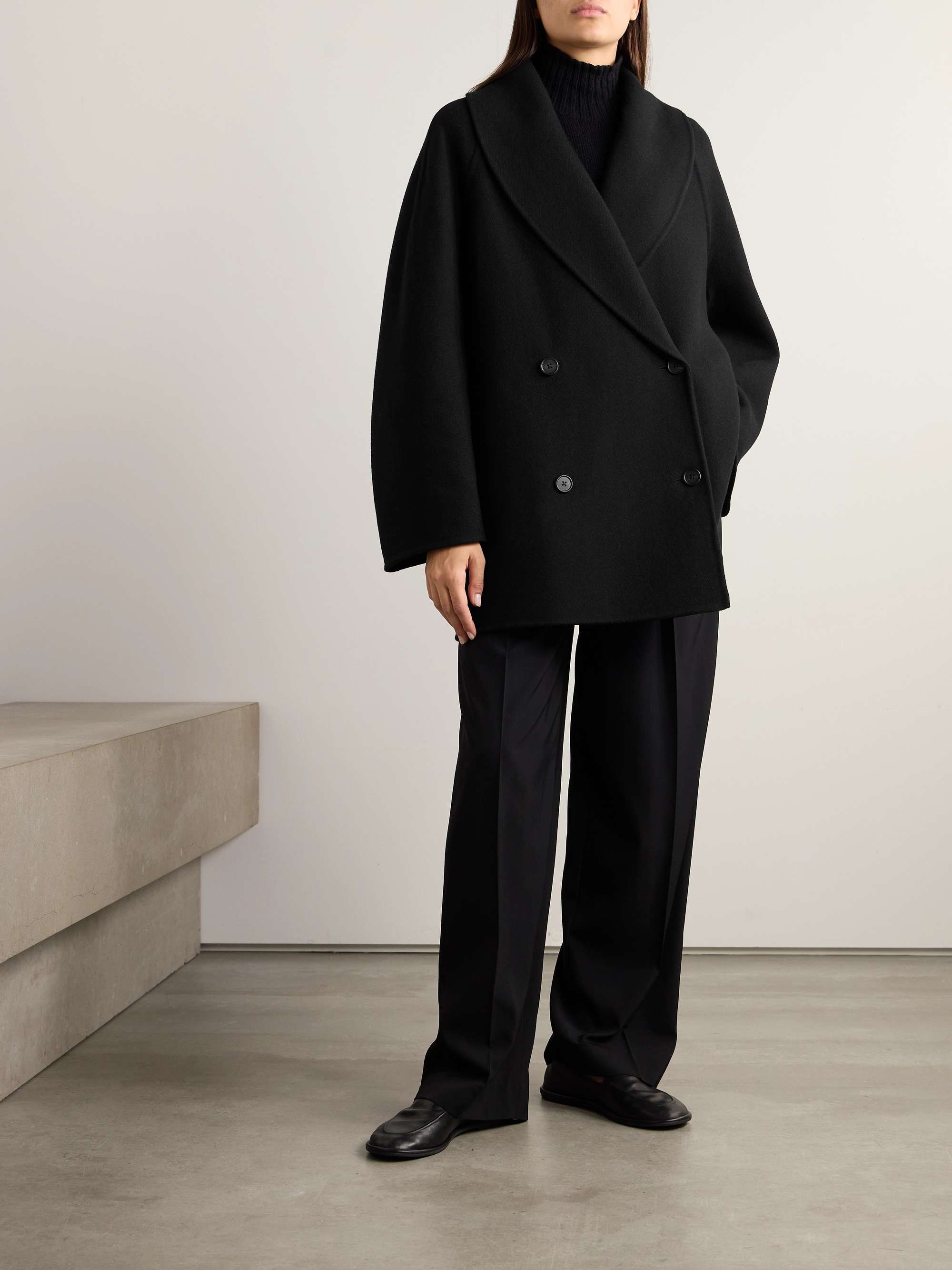 THE ROW Polli double-breasted wool-blend coat