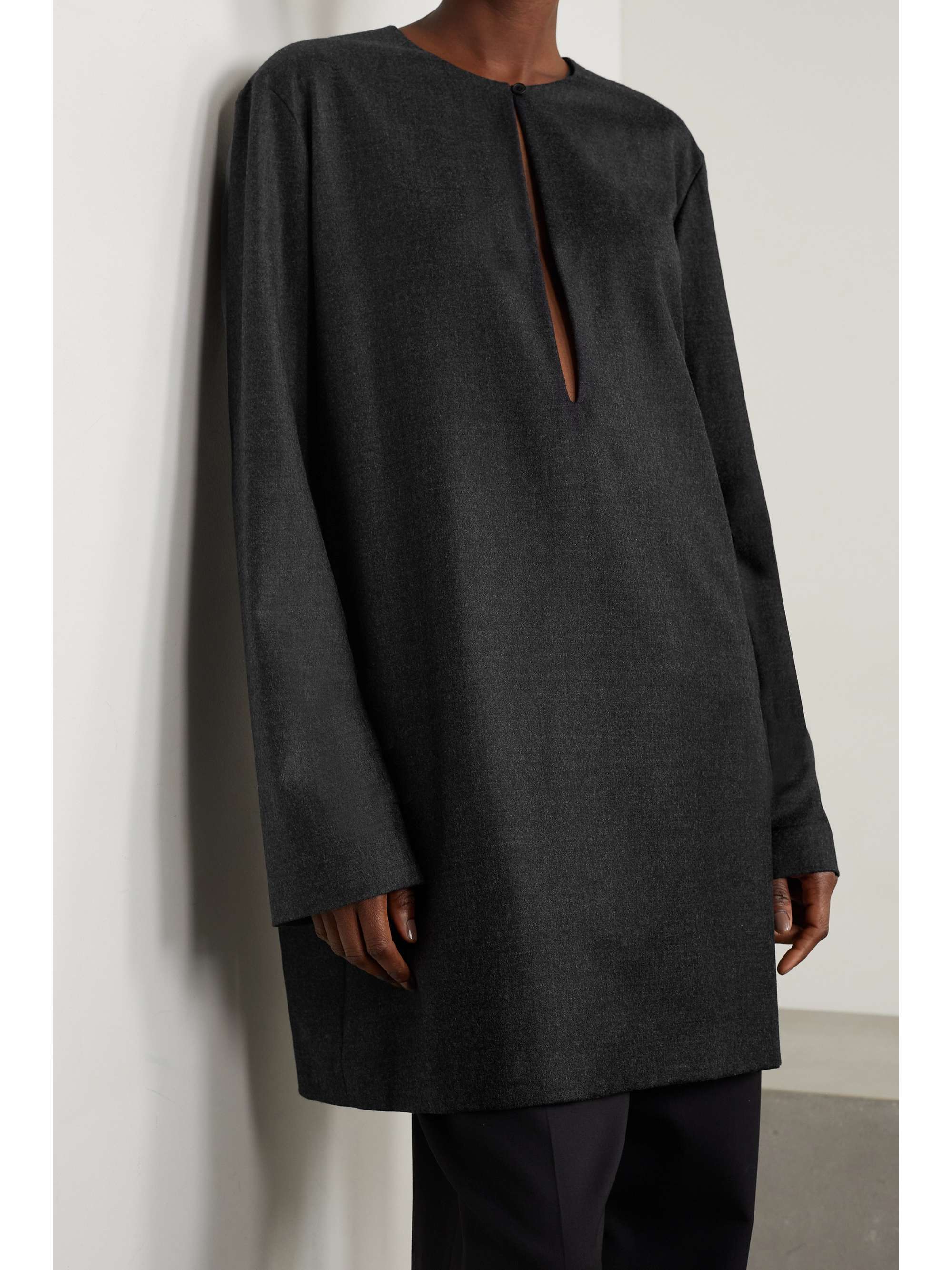 THE ROW Gisellita wool-flannel tunic