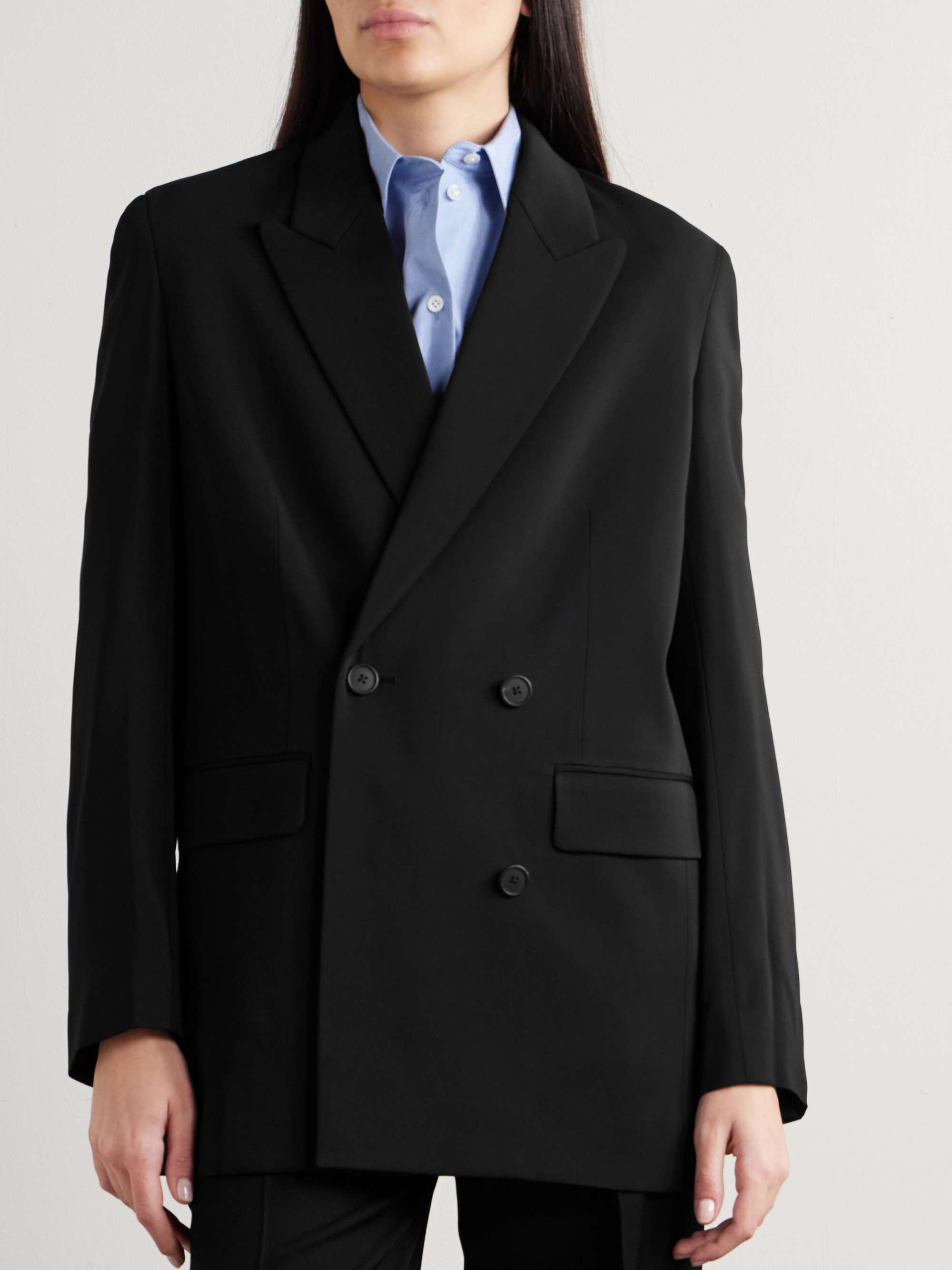 THE ROW Tristana double-breasted twill blazer