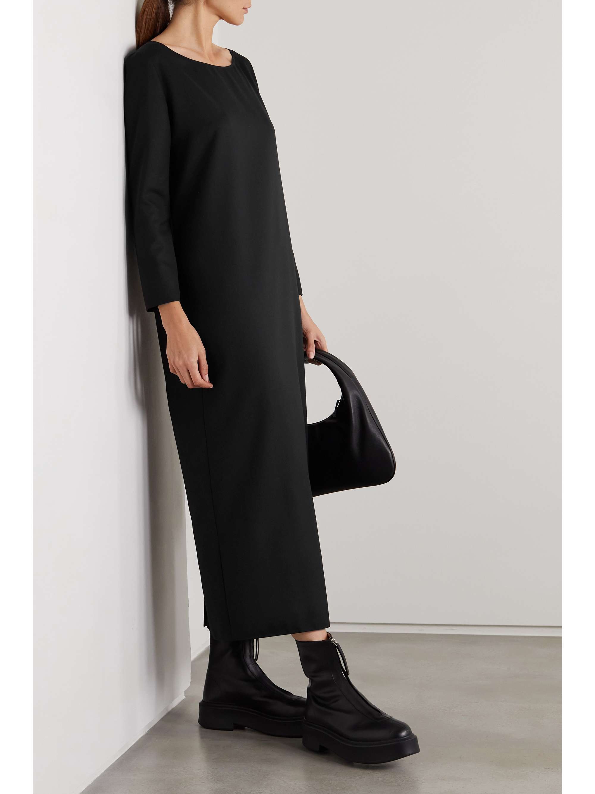 THE ROW Mariana wool-blend crepe maxi dress