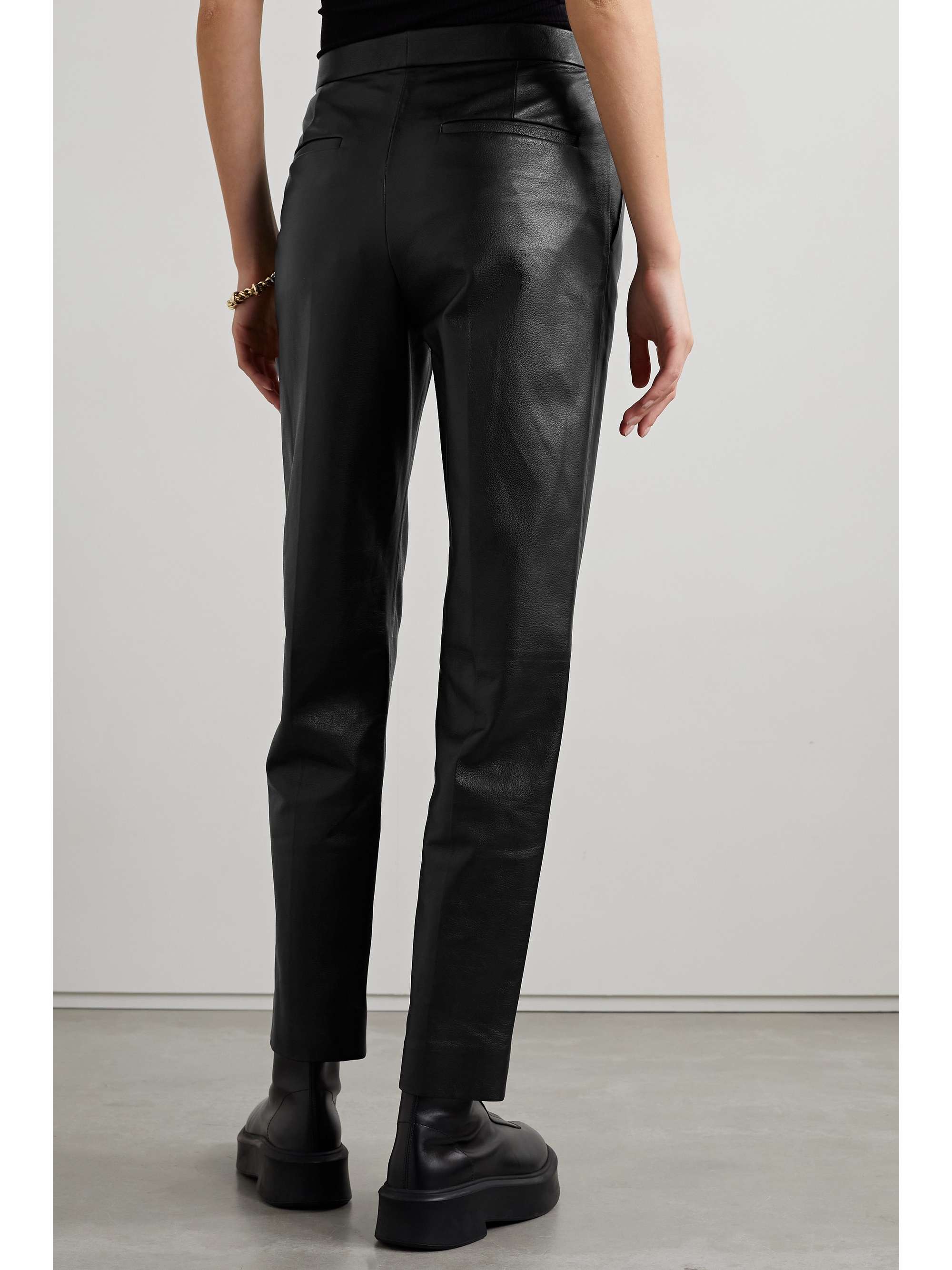 THE ROW Becker straight-leg leather pants