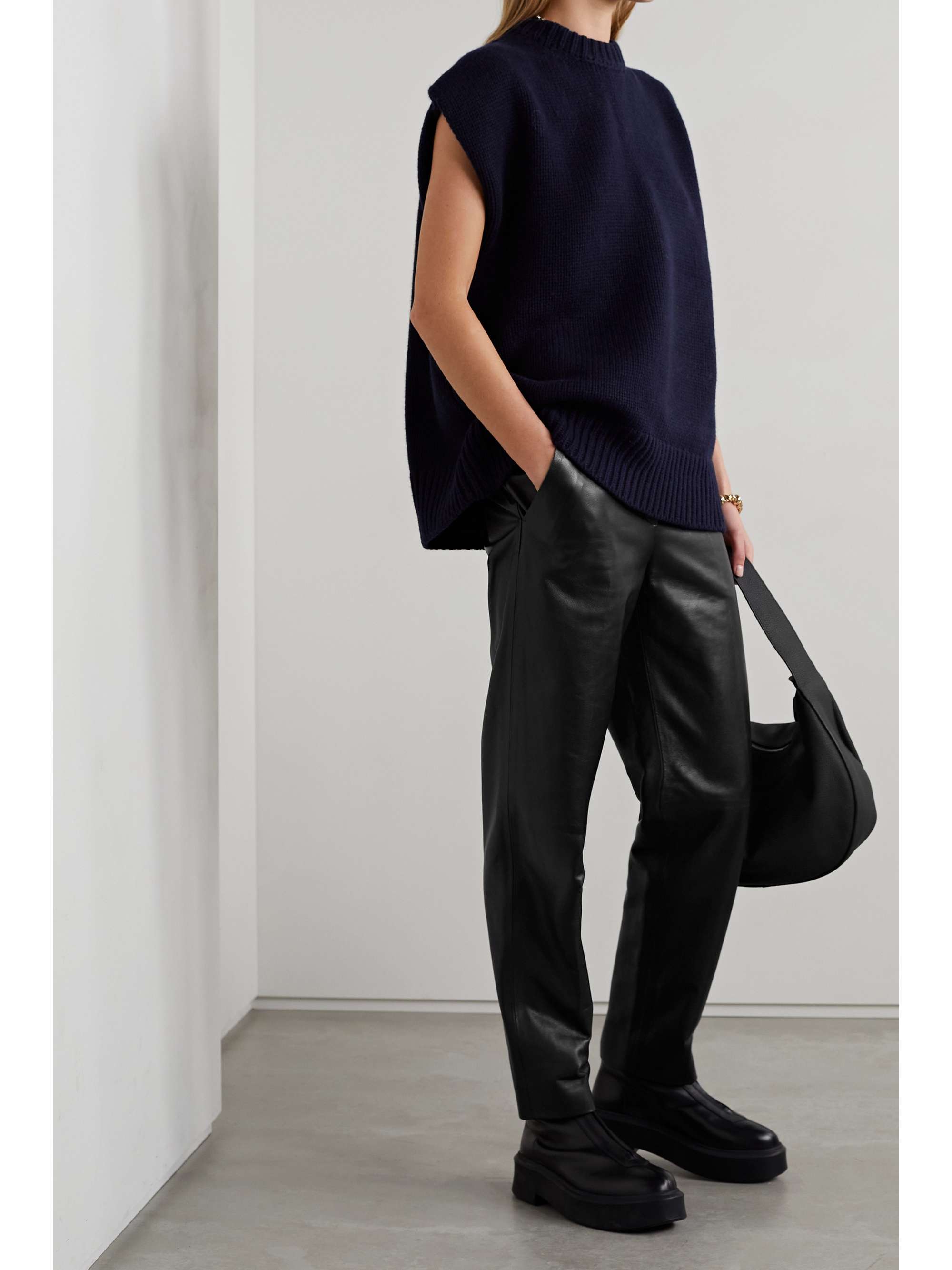 THE ROW Becker straight-leg leather pants