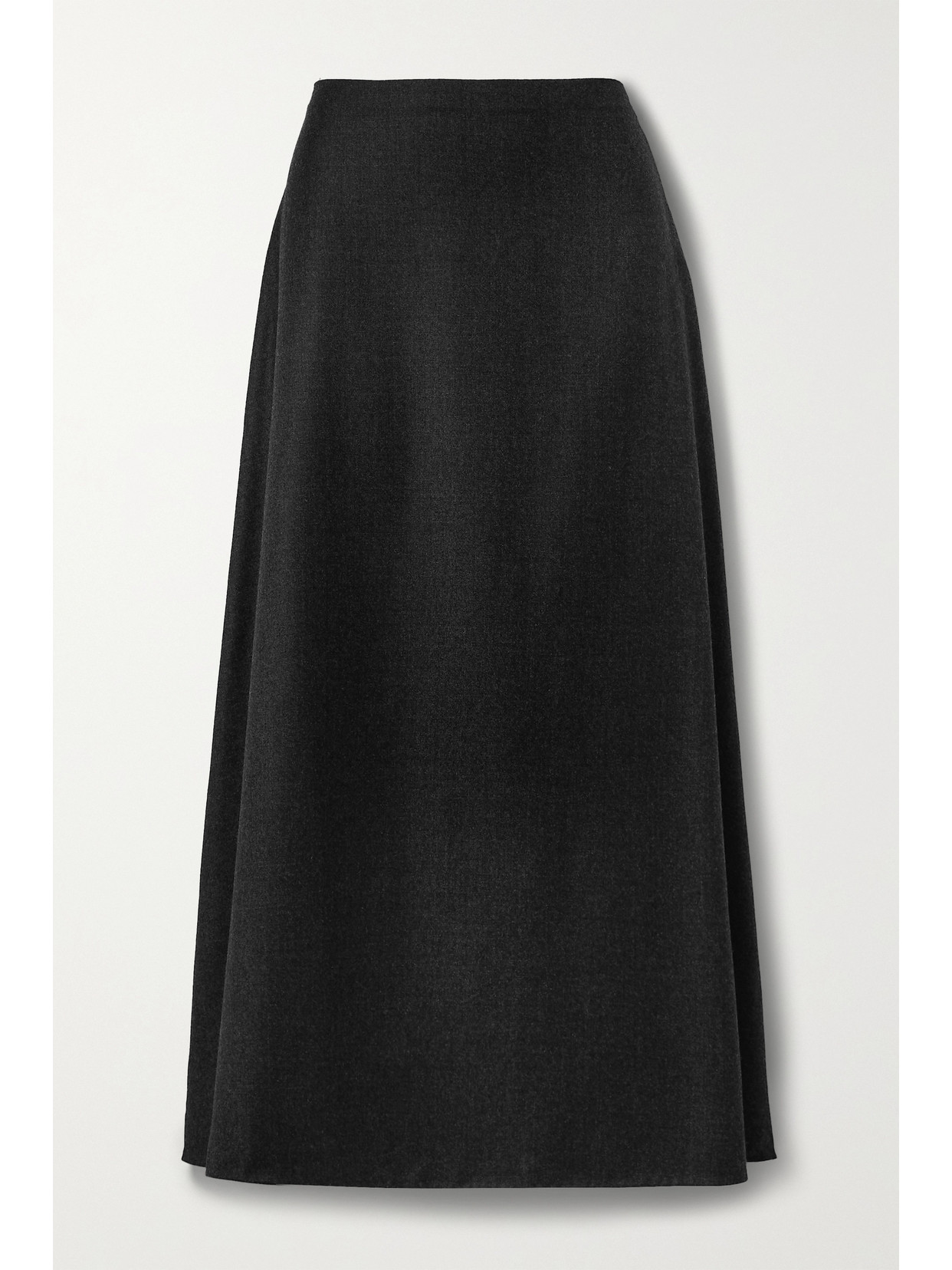 The Row Roux Wool Maxi Skirt In Dark Gray
