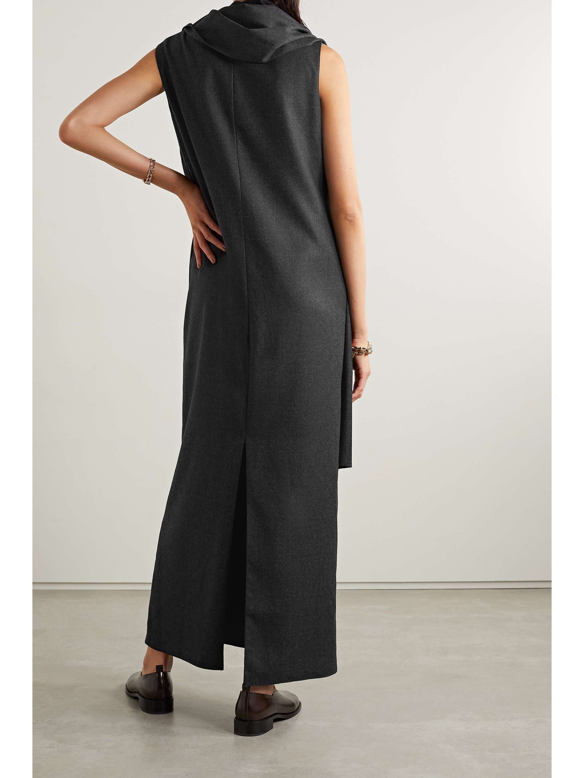 THE ROW Pavia draped wool maxi dress