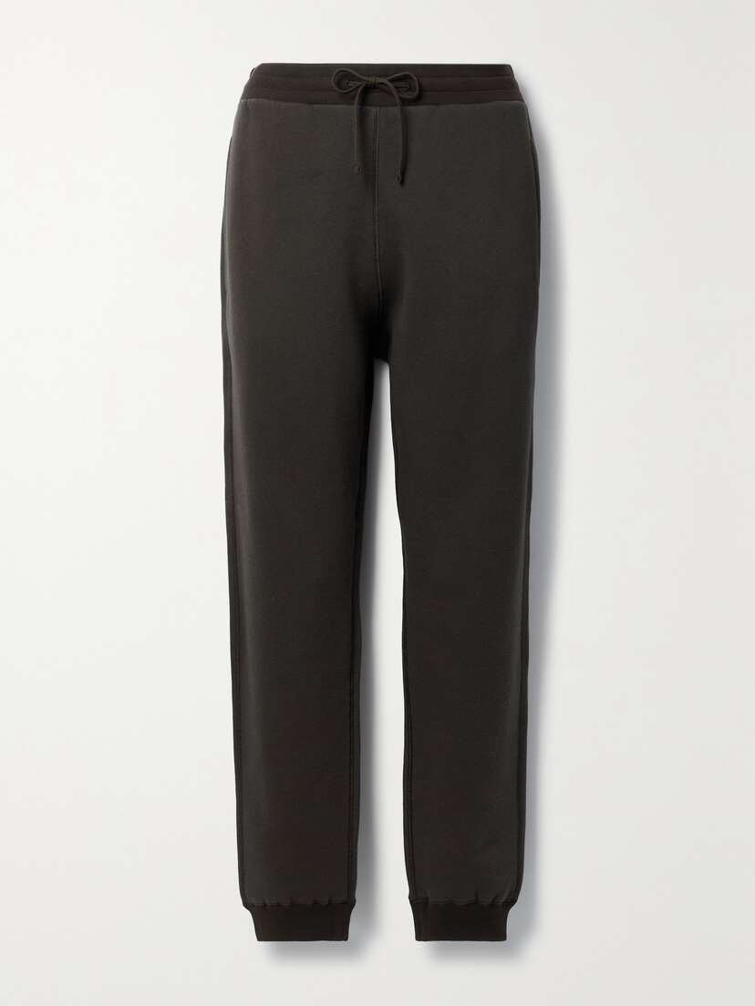 The Row Desya Organic Cotton-jersey Track Pants - x large