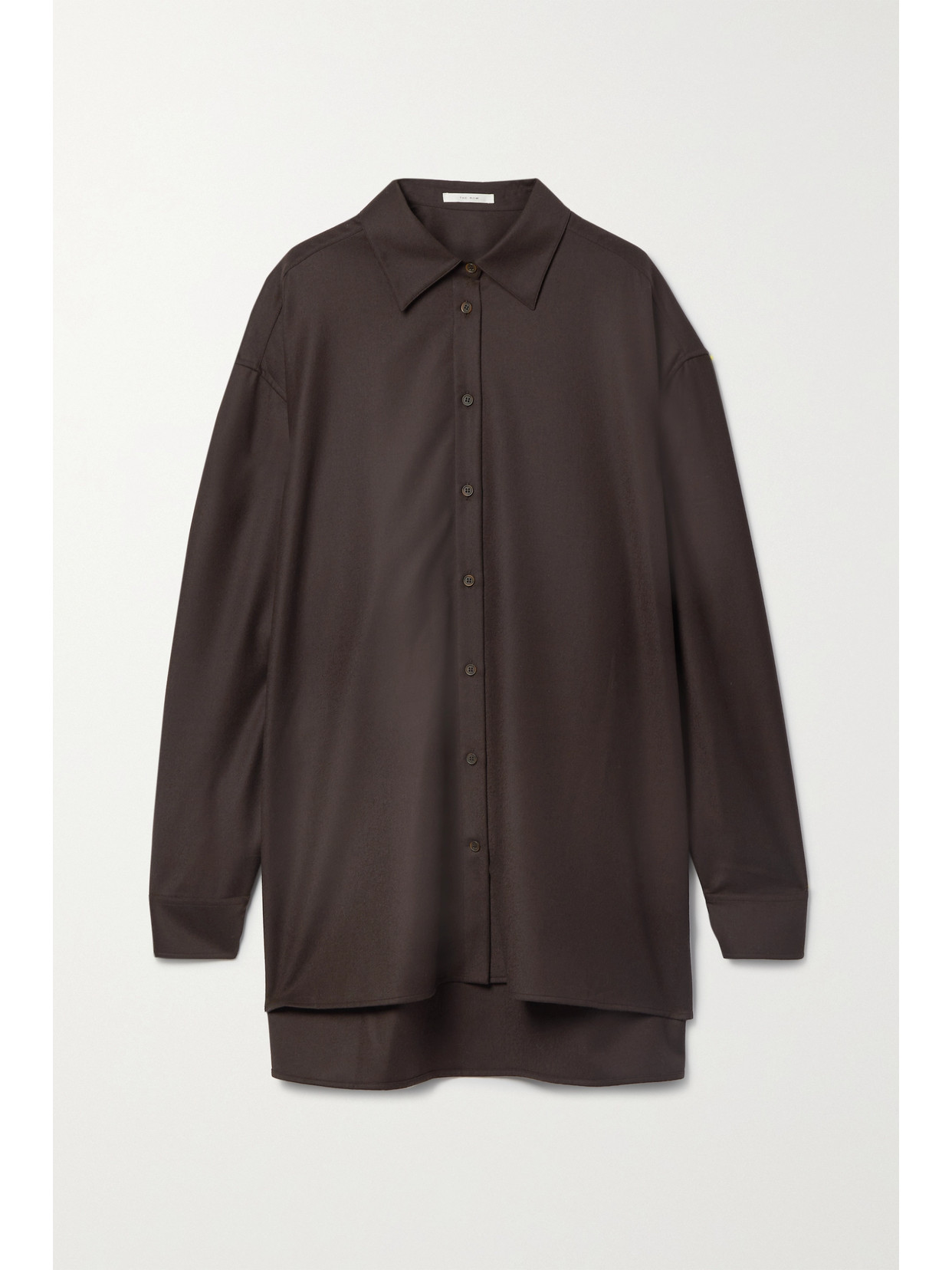 THE ROW オーバーサイズ ウールシャツ ブラウン Caroline The Row Caroline Oversized Wool Shirt In Brown | ModeSens