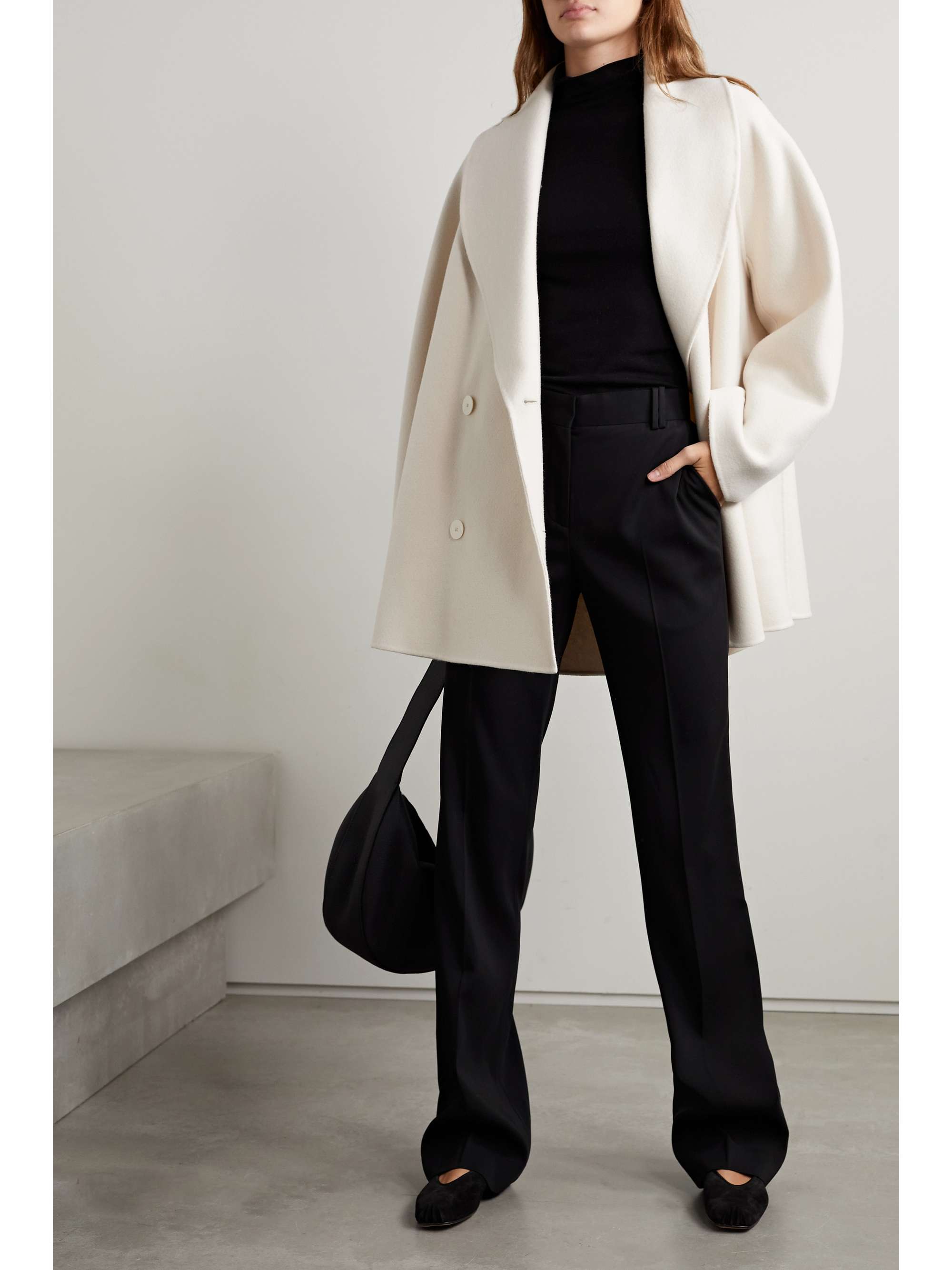 THE ROW Polli double-breasted wool-blend coat