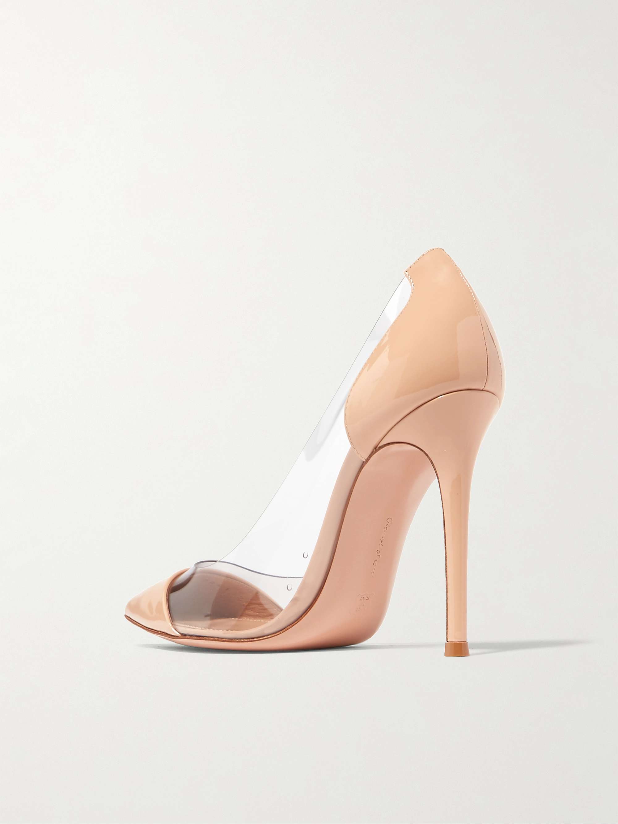 GIANVITO ROSSI Plexi 105 patent-leather and PVC pumps
