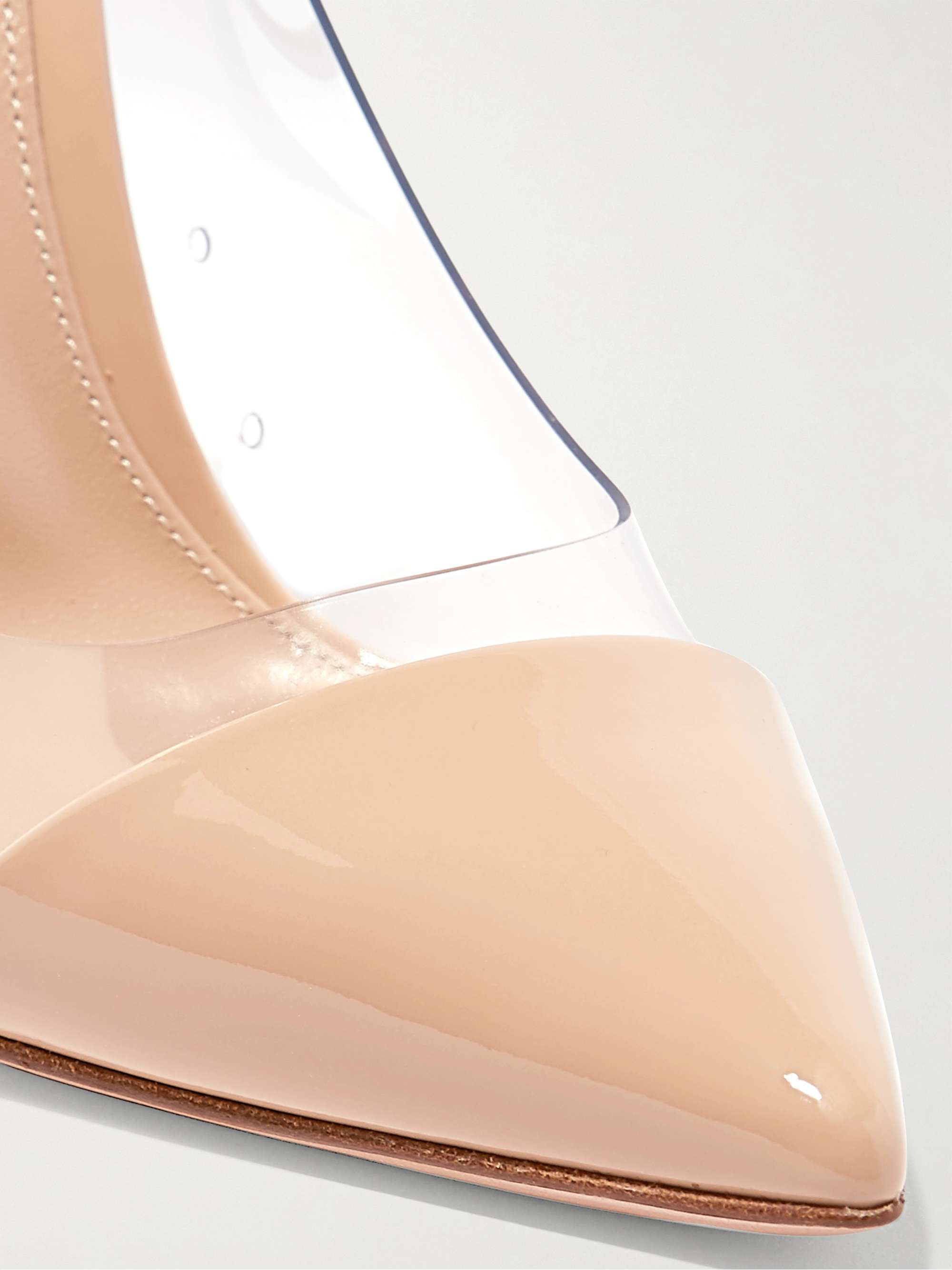 GIANVITO ROSSI Plexi 105 patent-leather and PVC pumps