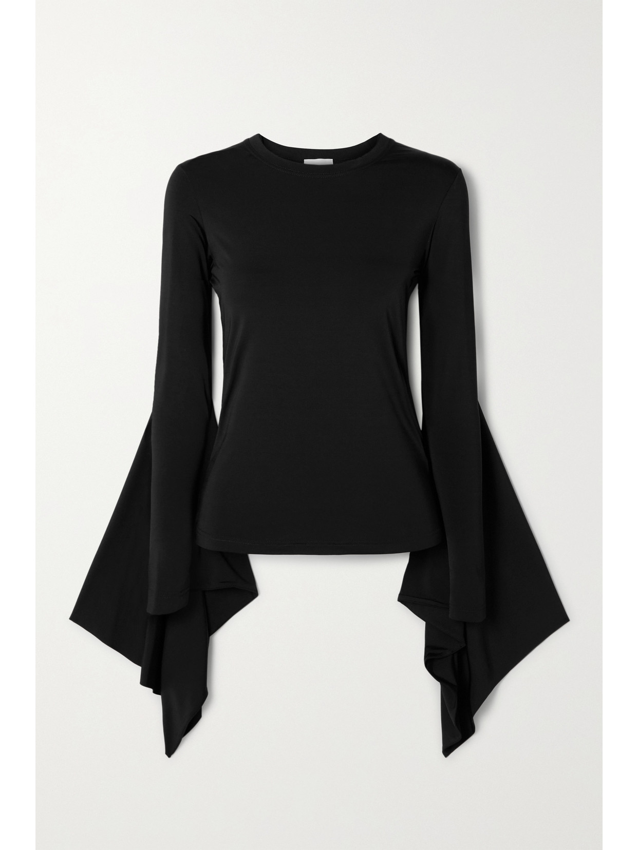 Burberry Draped Stretch-jersey Top In Black