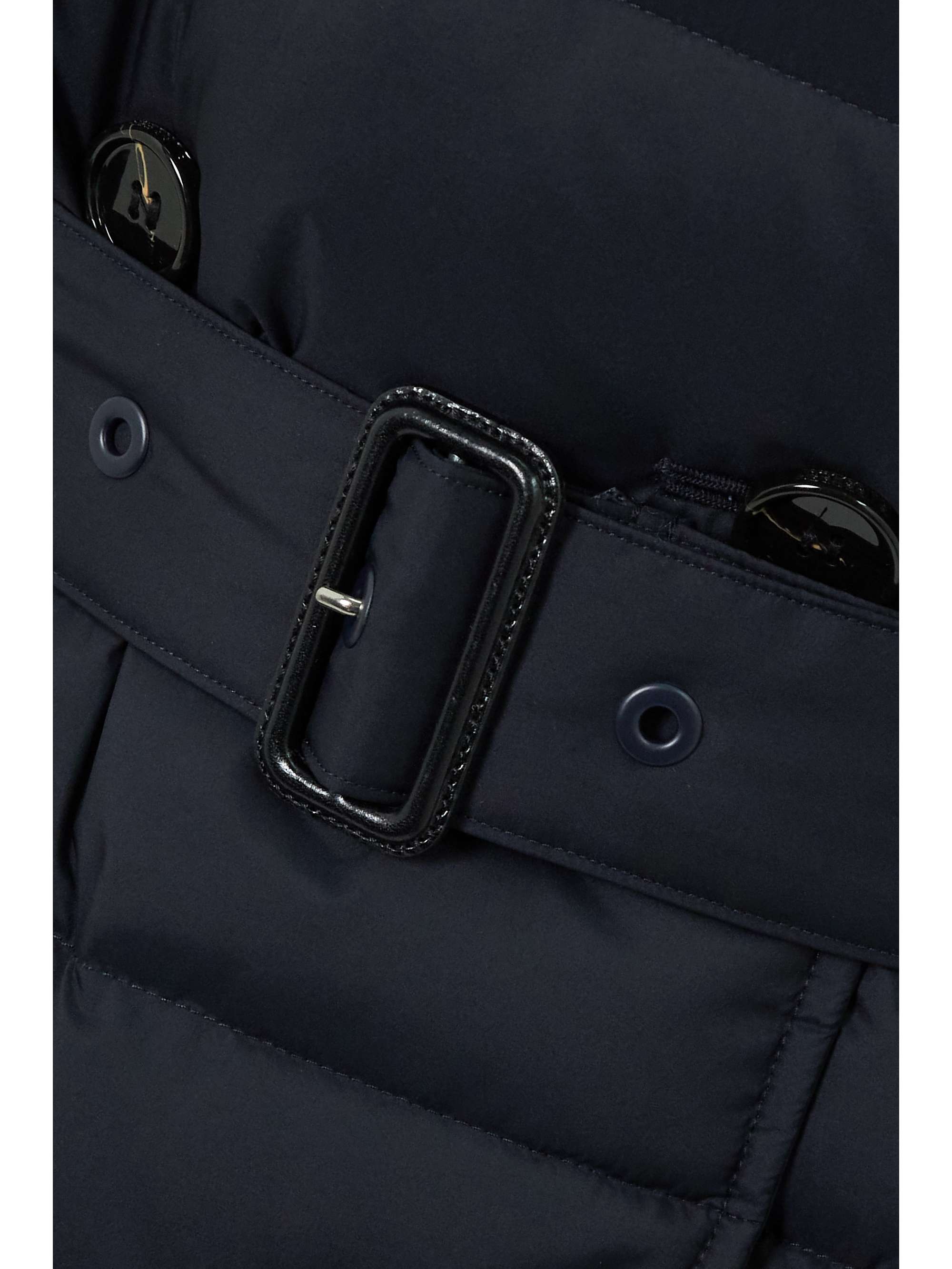 BURBERRY Hooded double-breasted quilted shell down coat