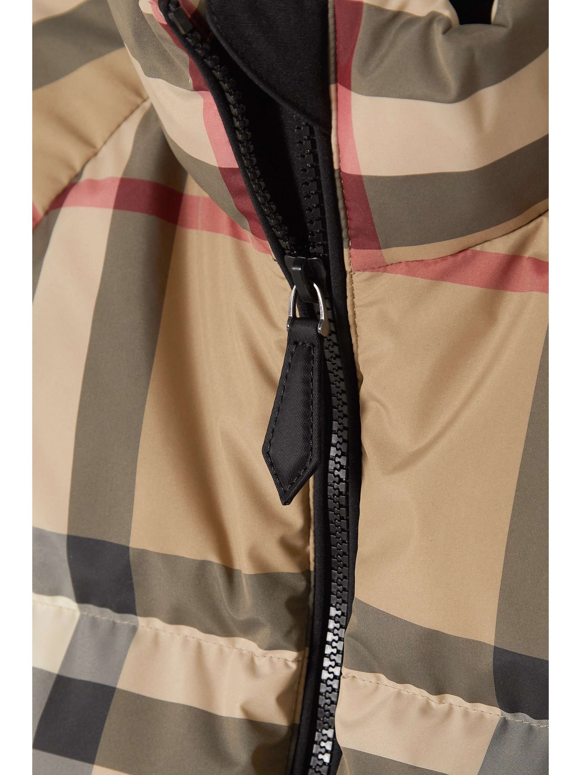 BURBERRY Cropped checked quilted shell down jacket