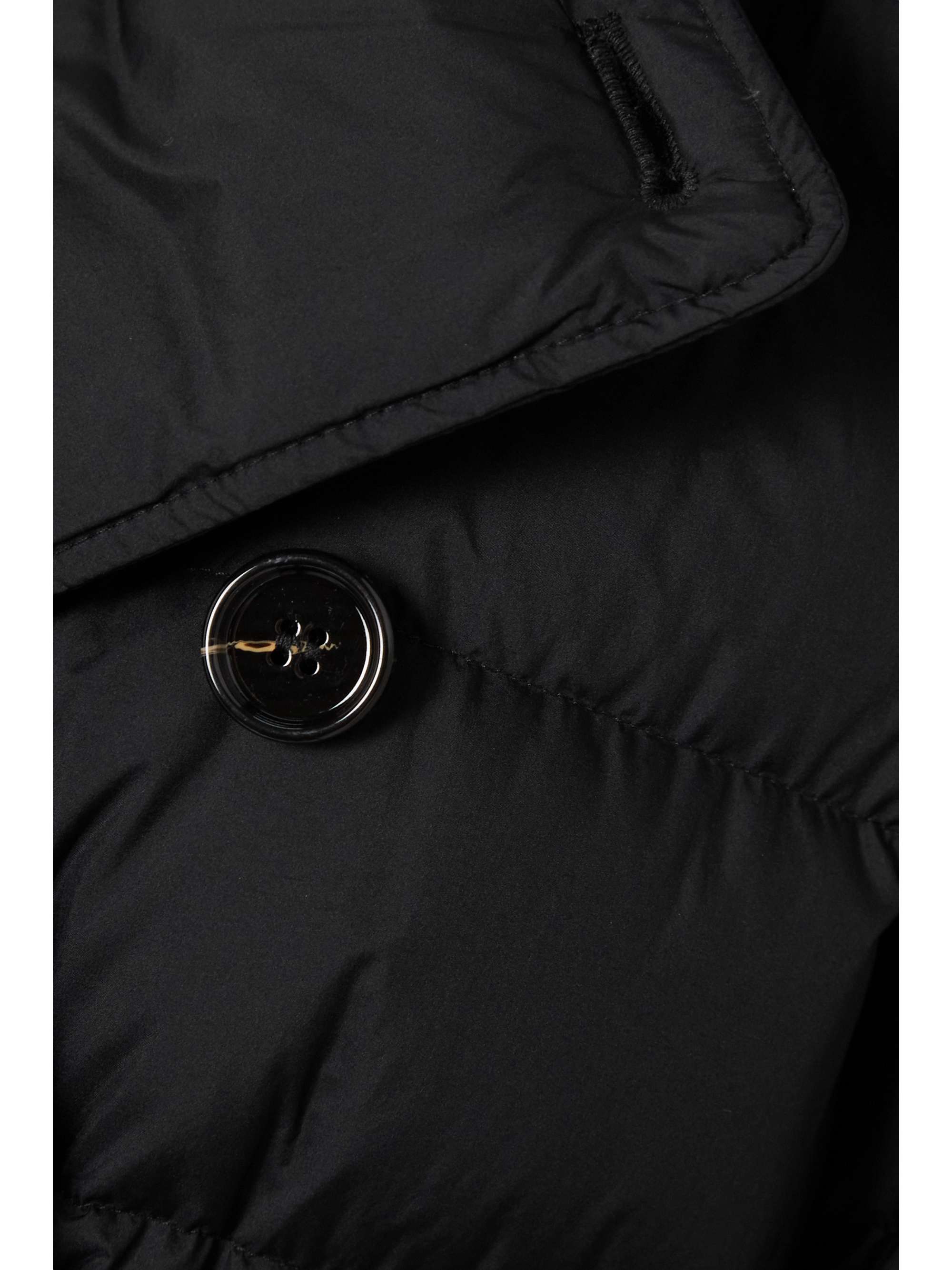 BURBERRY Belted hooded double-breasted quilted shell down coat