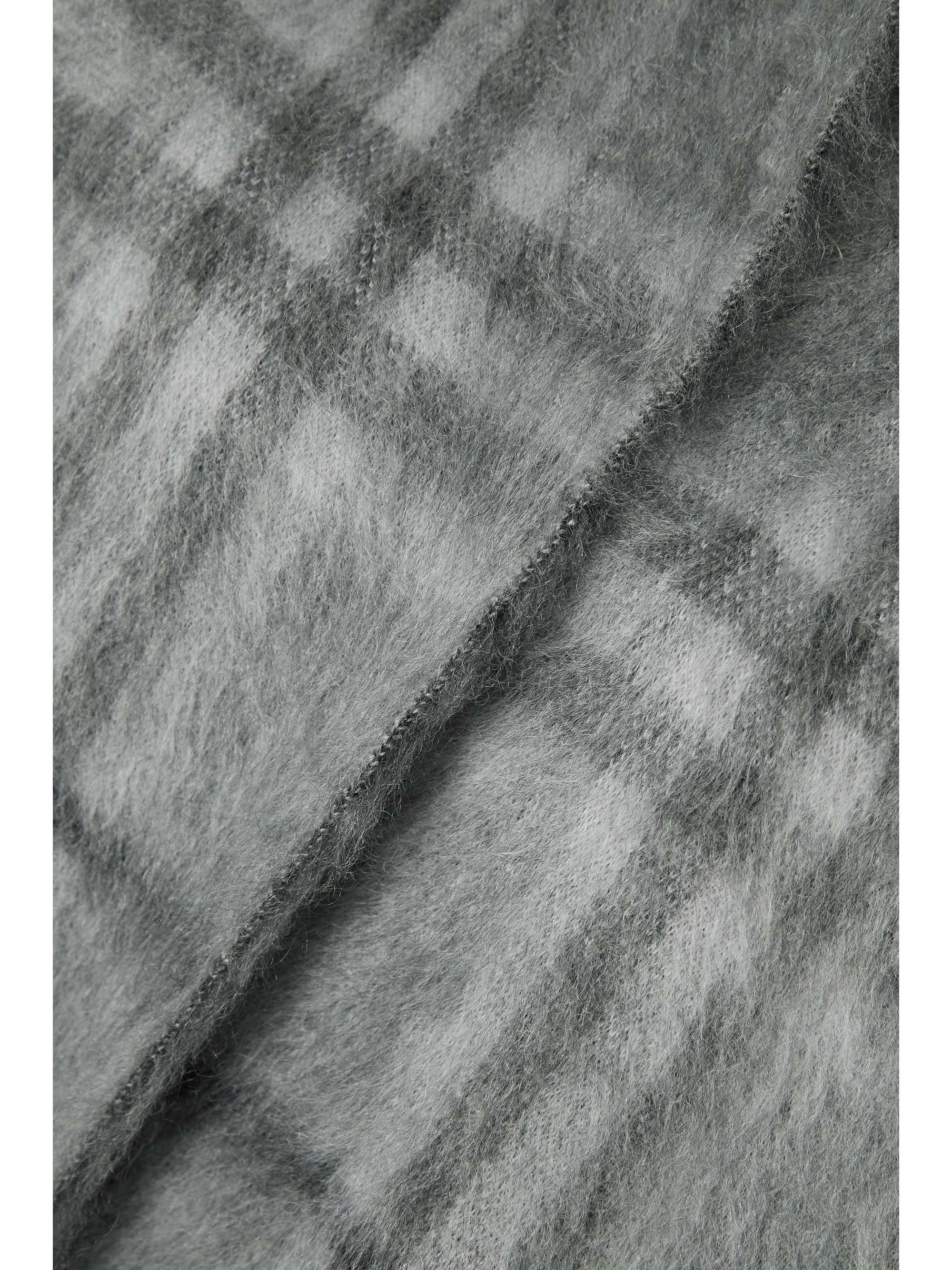 BURBERRY 格纹马海毛混纺外套