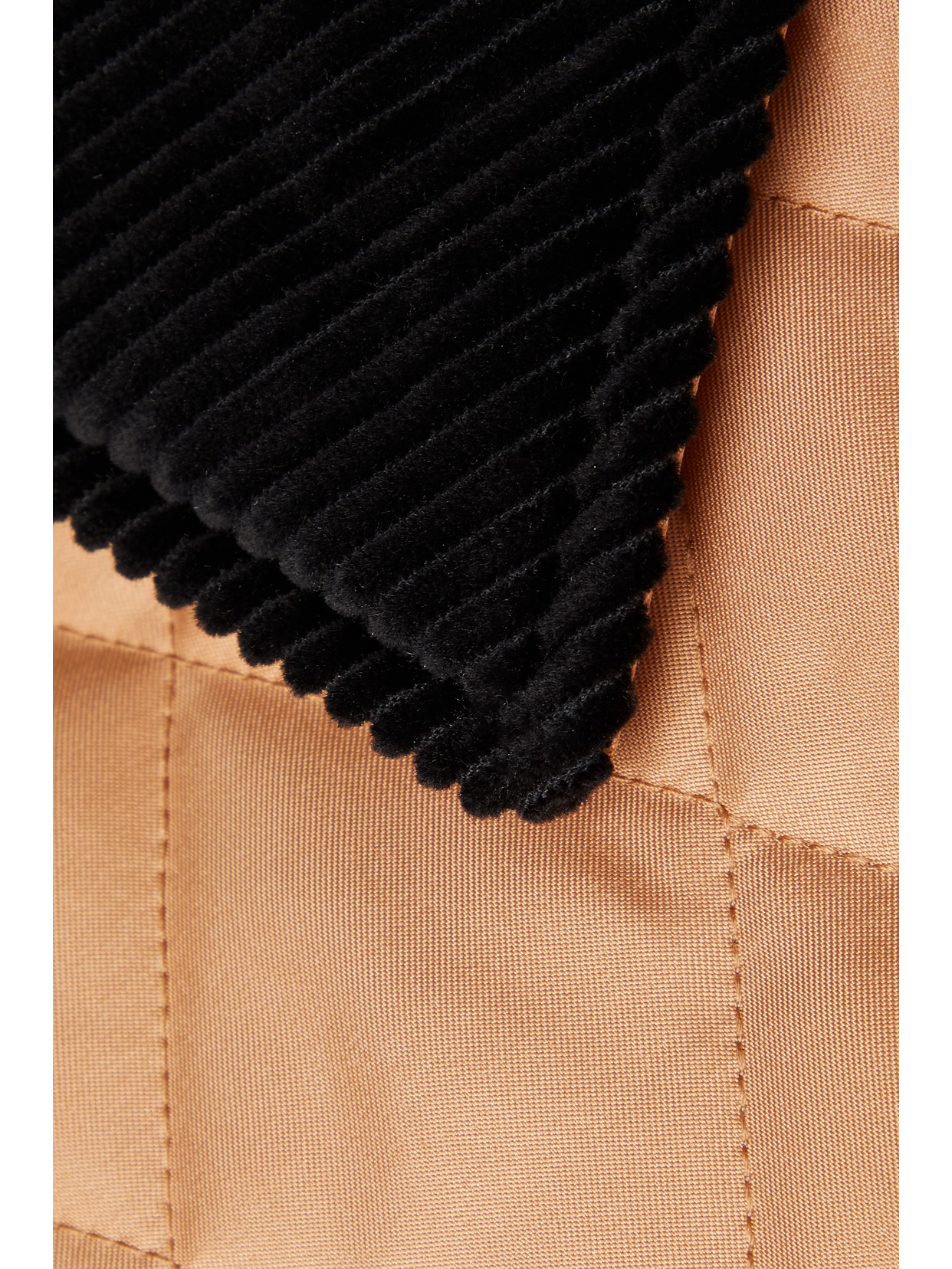 Burberry Corduroy-trimmed Quilted Shell Jacket In Neutrals