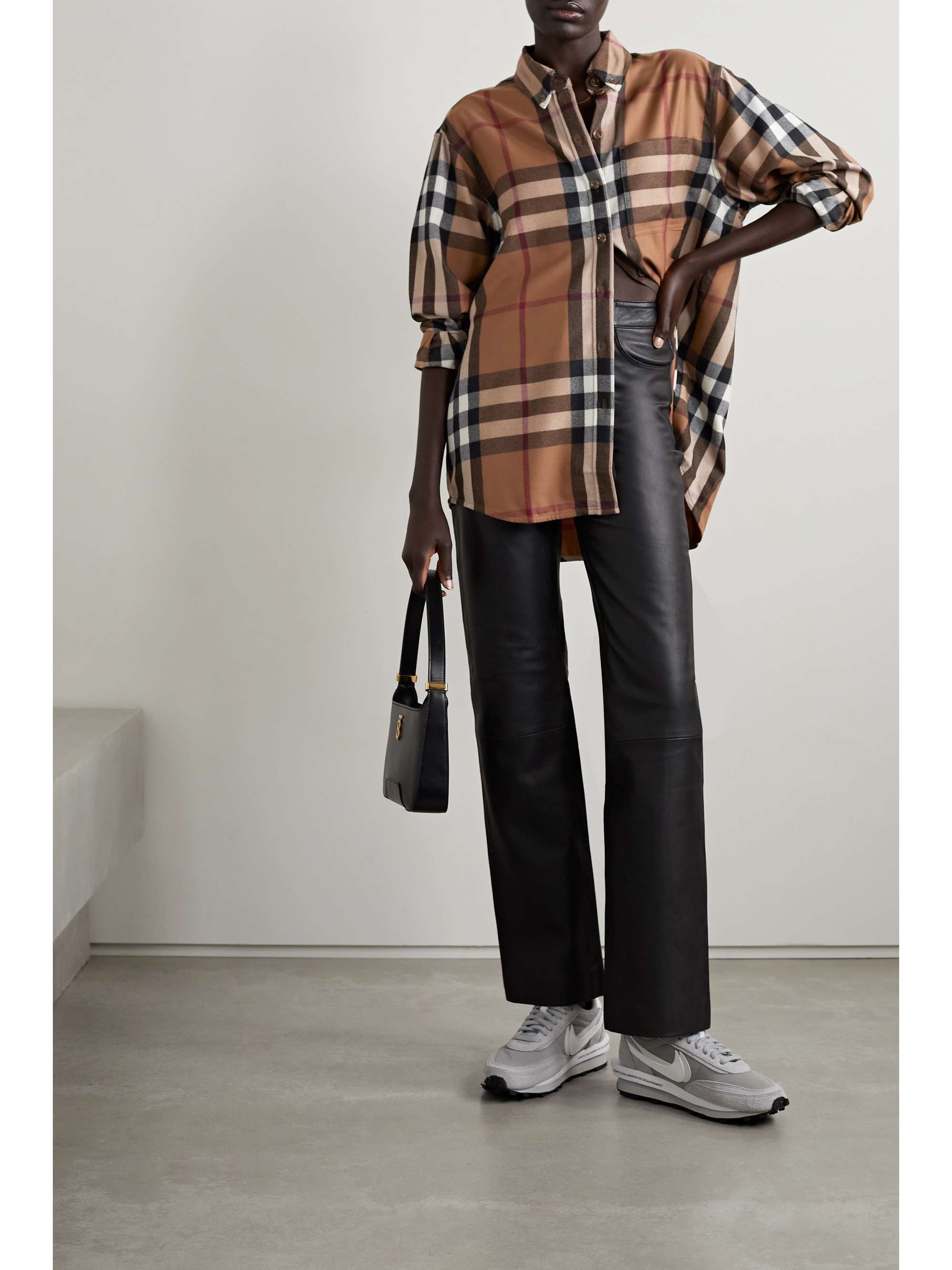 BURBERRY Checked wool-twill shirt | NET-A-PORTER