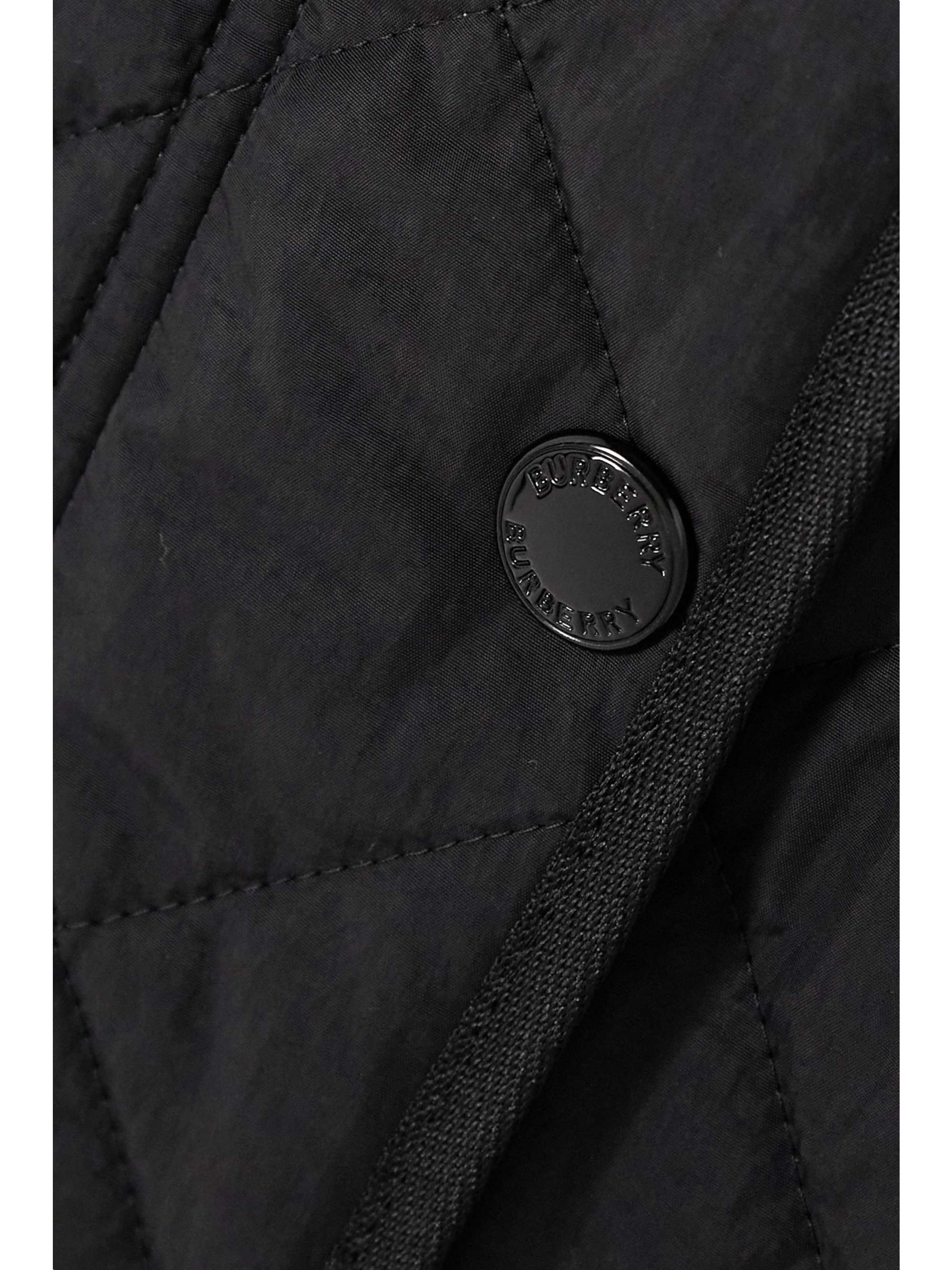 BURBERRY Corduroy-trimmed quilted shell jacket