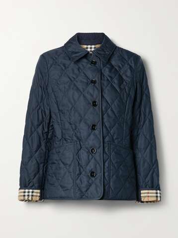 버버리 퀼팅 재킷 Burberry Quilted shell jacket,Midnight blue