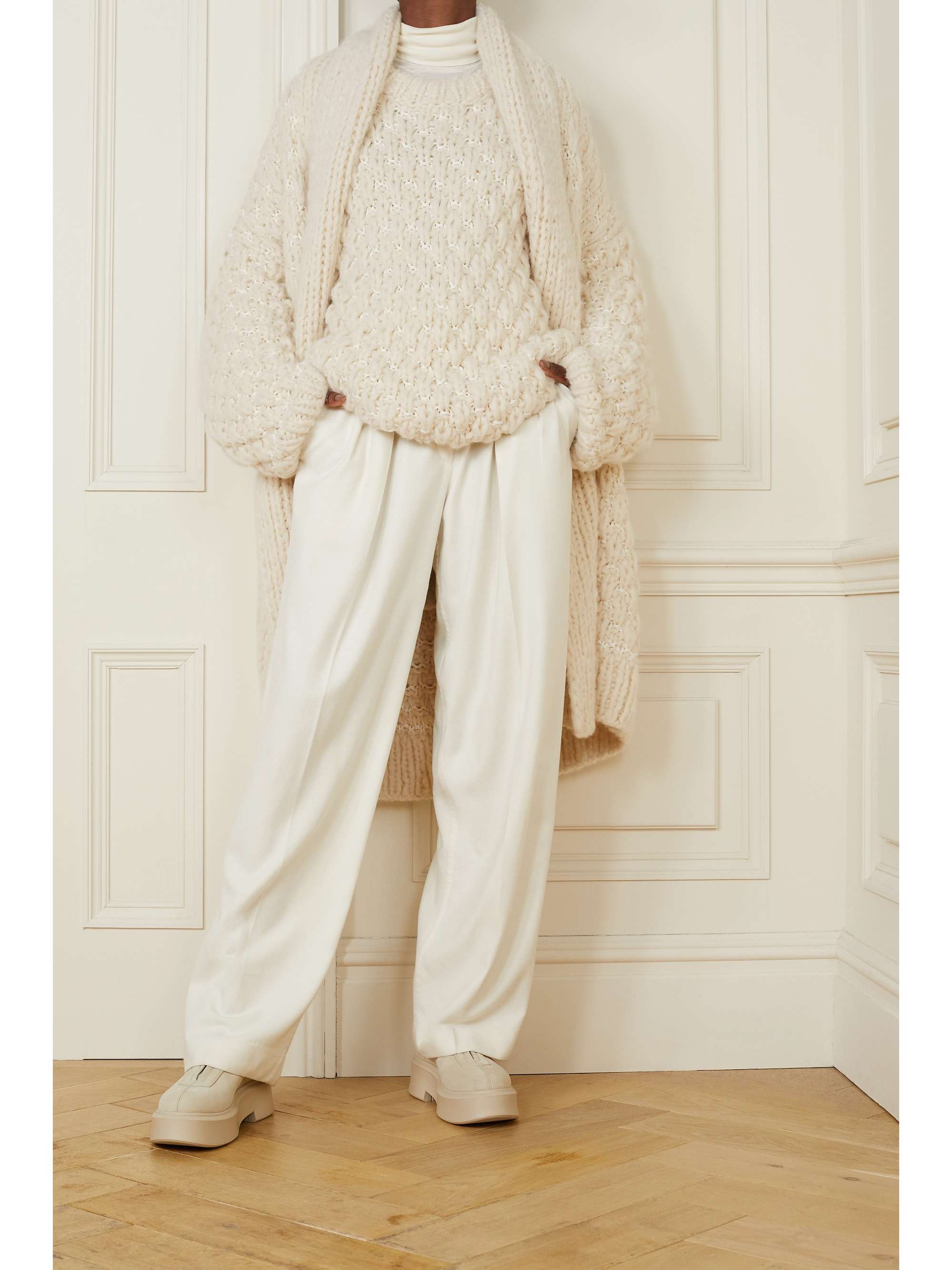 THE ROW Diya oversized cashmere, wool and silk-blend cardigan