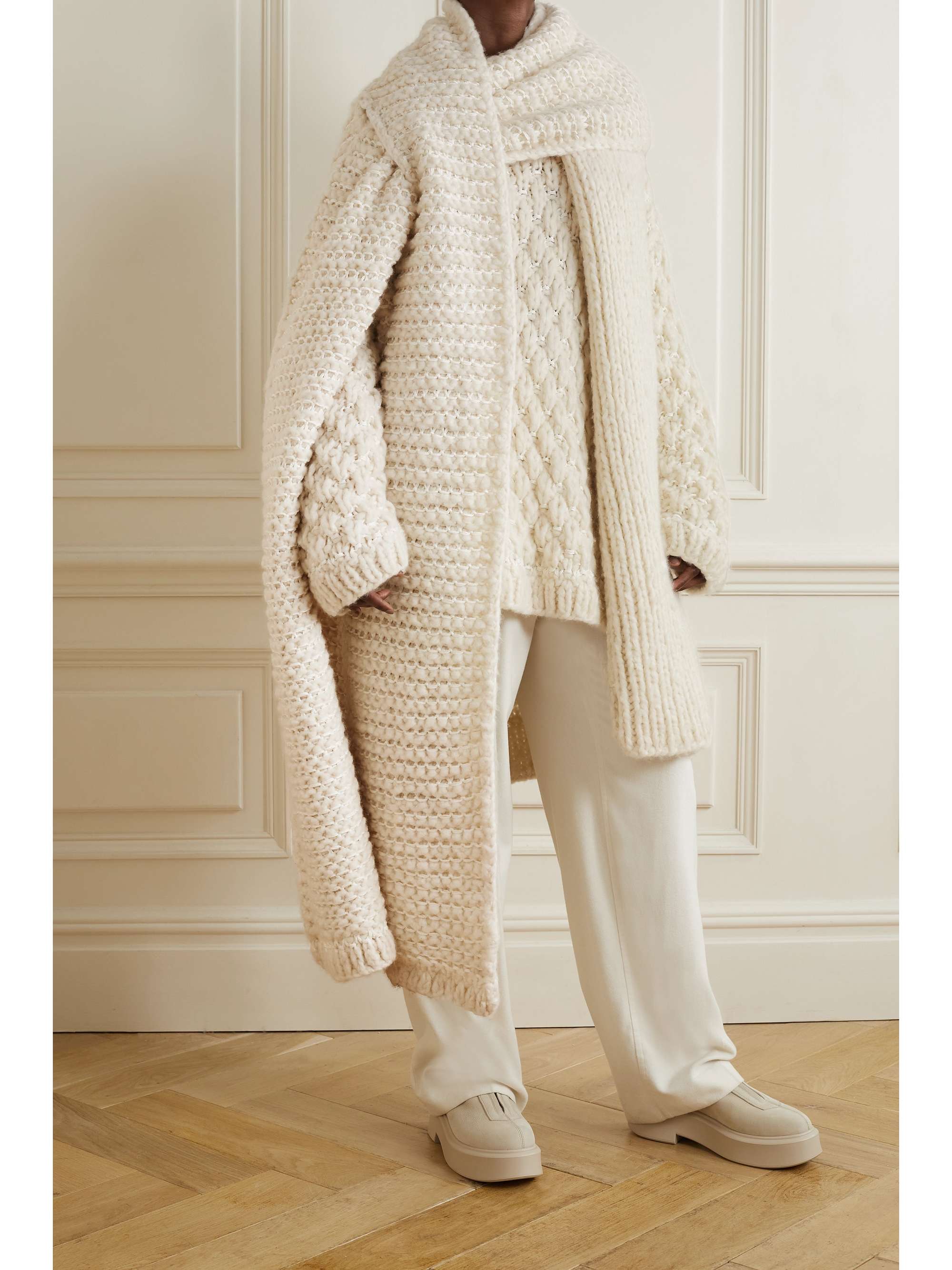 THE ROW Devra cashmere, wool and silk-blend scarf