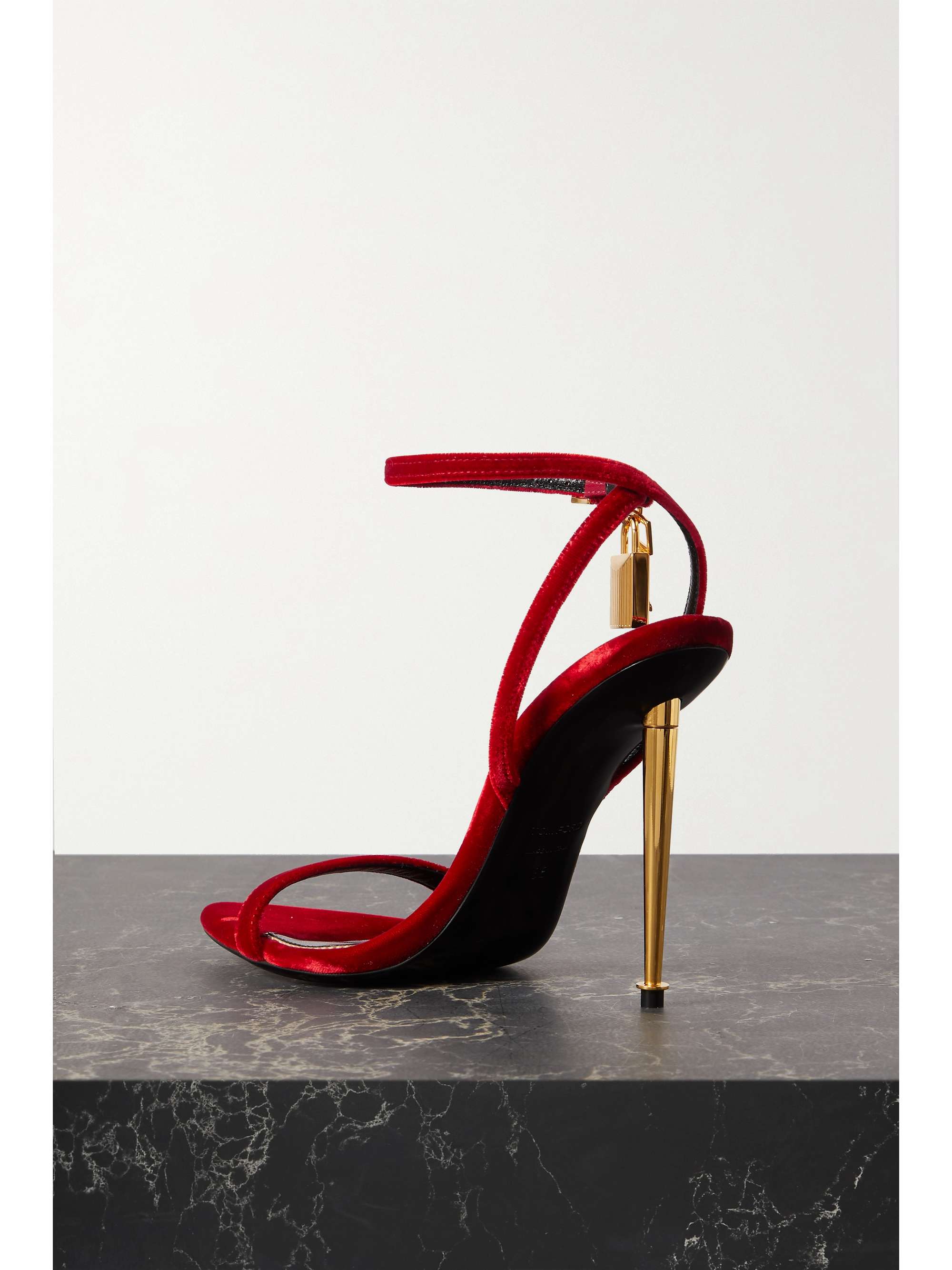 TOM FORD Sandales en velours à ornements Padlock
