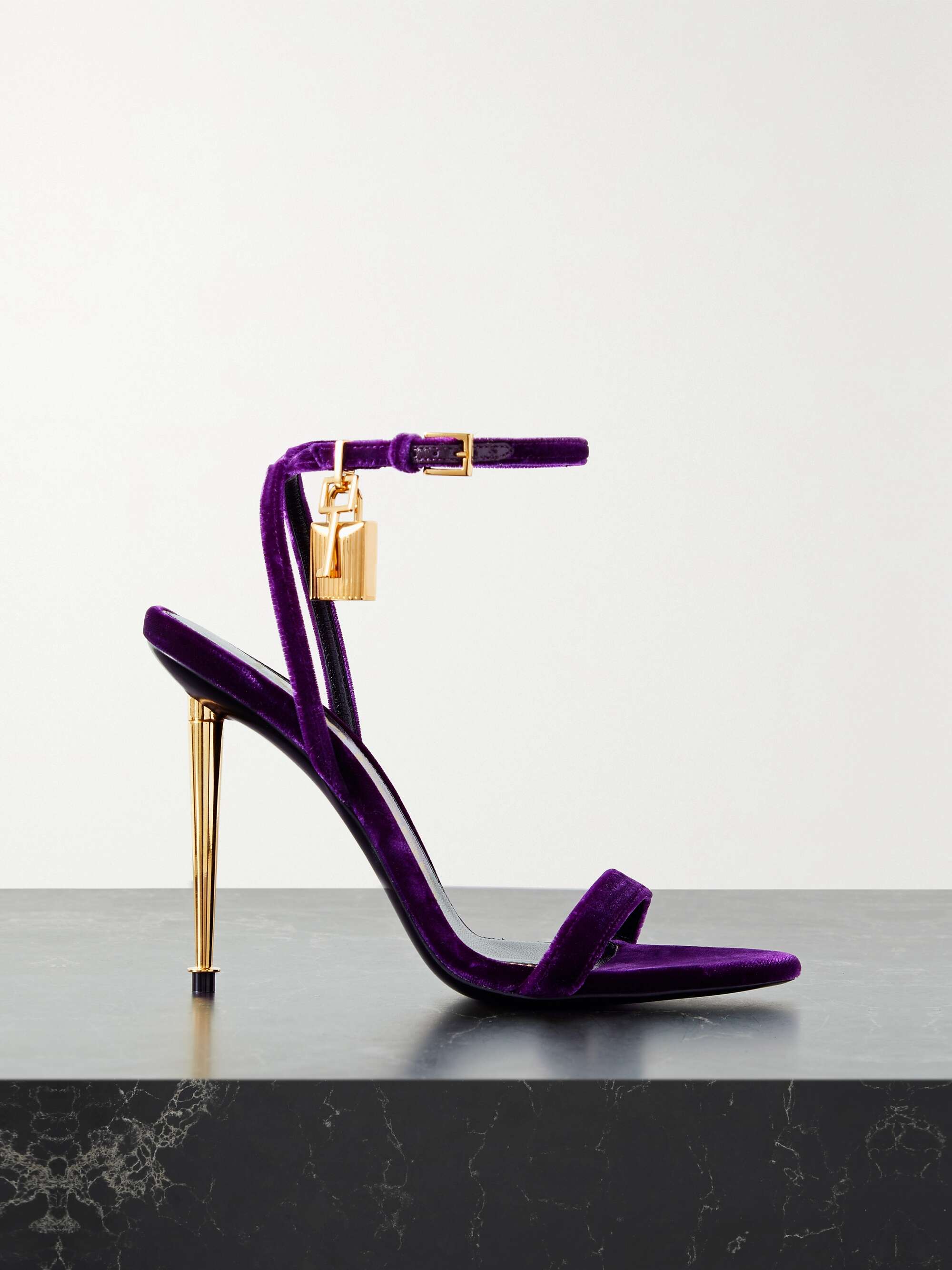 velvet sandals heels