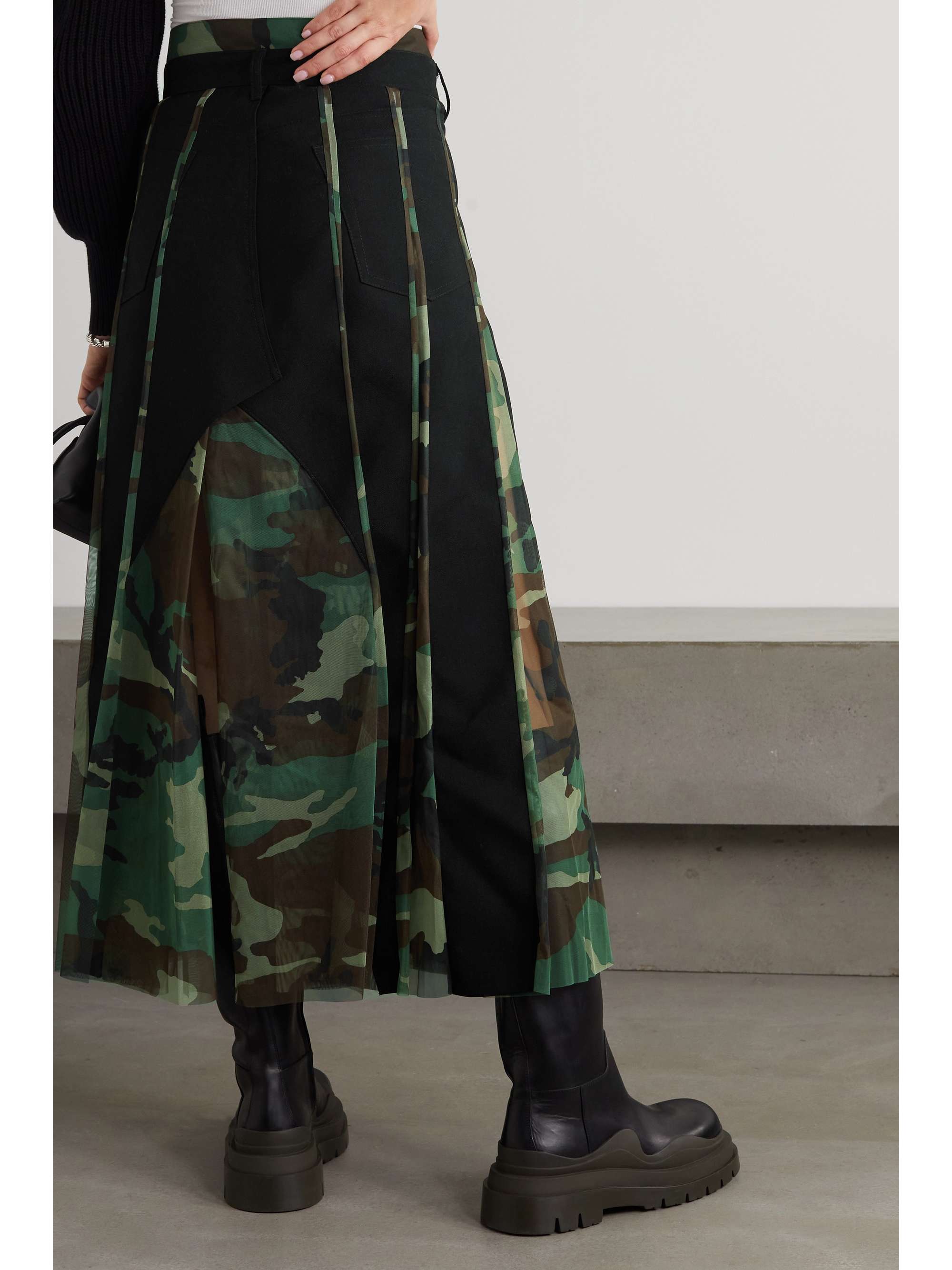 camouflage skirt long