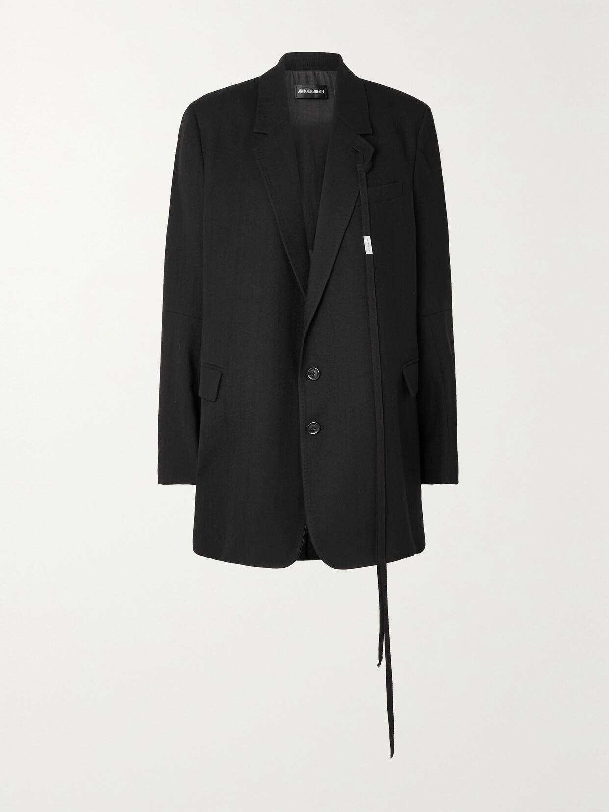 Shop Ann Demeulemeester Brushed-wool Blazer In Black