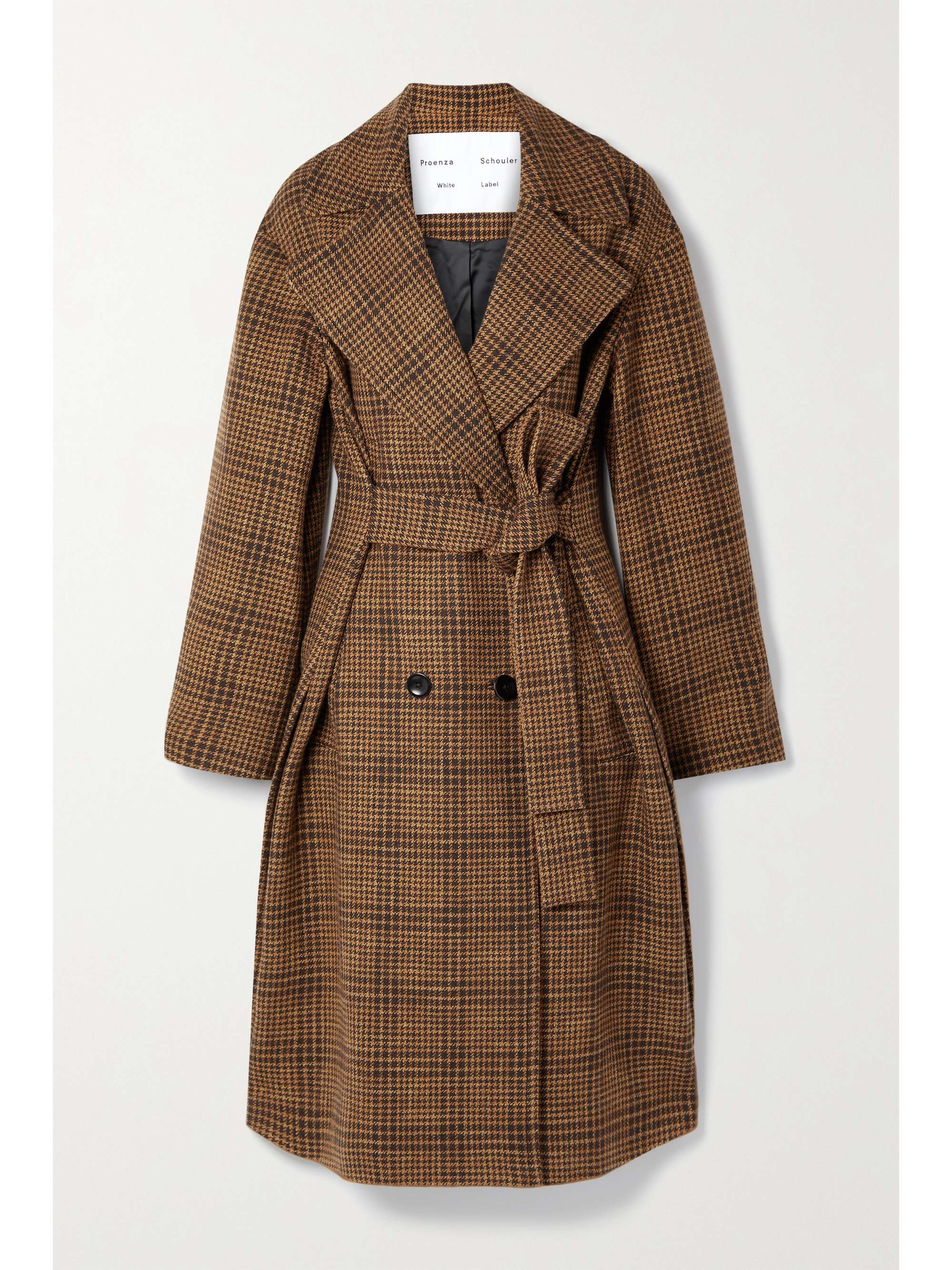 prince of wales check overcoat