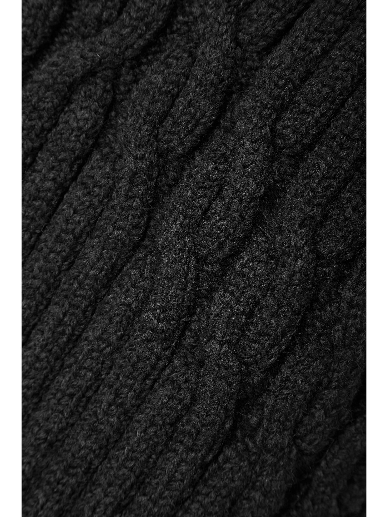 Open-Back Cable-Knit Wool-Blend Halterneck Top