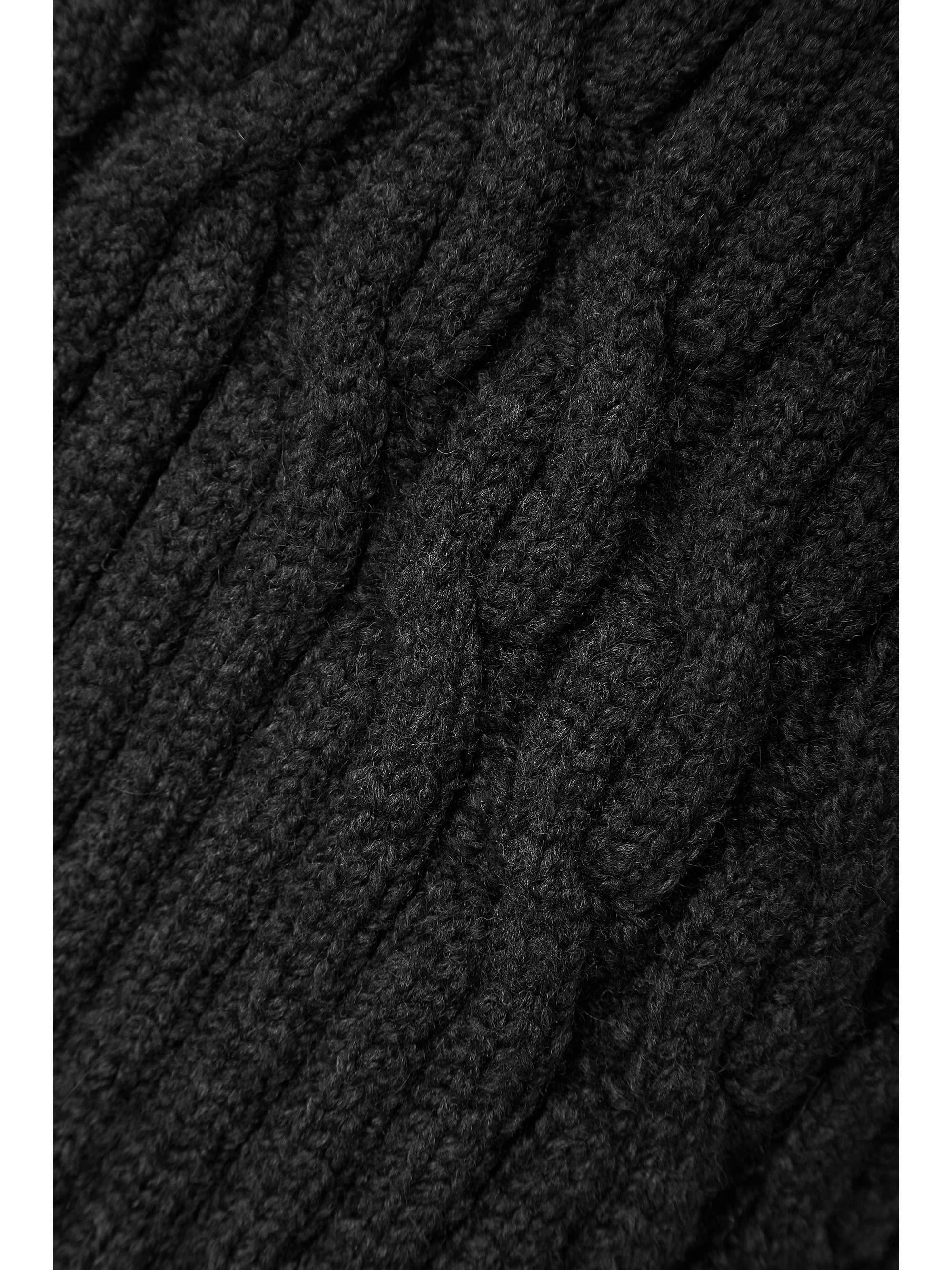 PROENZA SCHOULER Open-back cable-knit wool-blend halterneck top