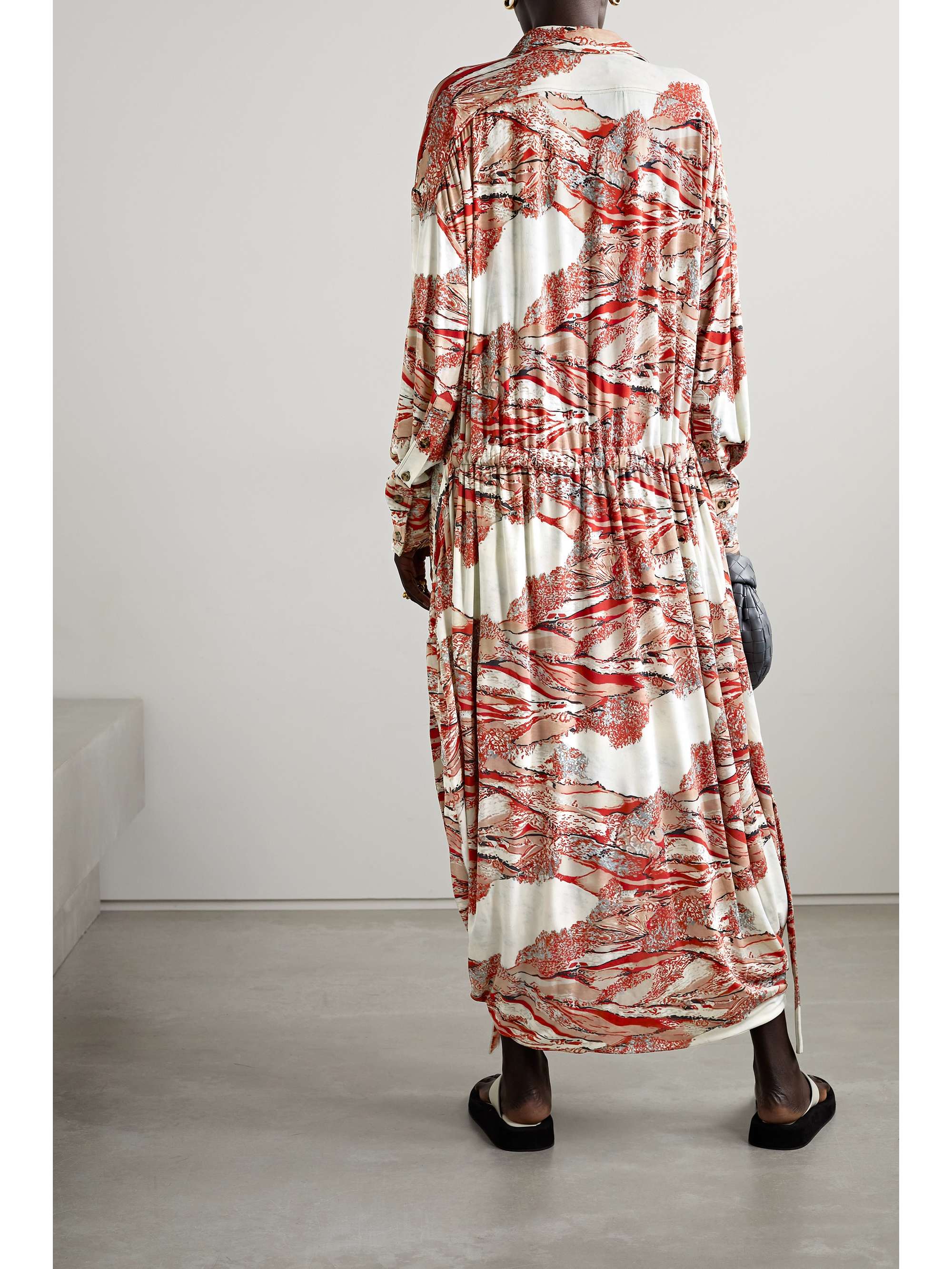 PROENZA SCHOULER Printed crepe maxi shirt dress