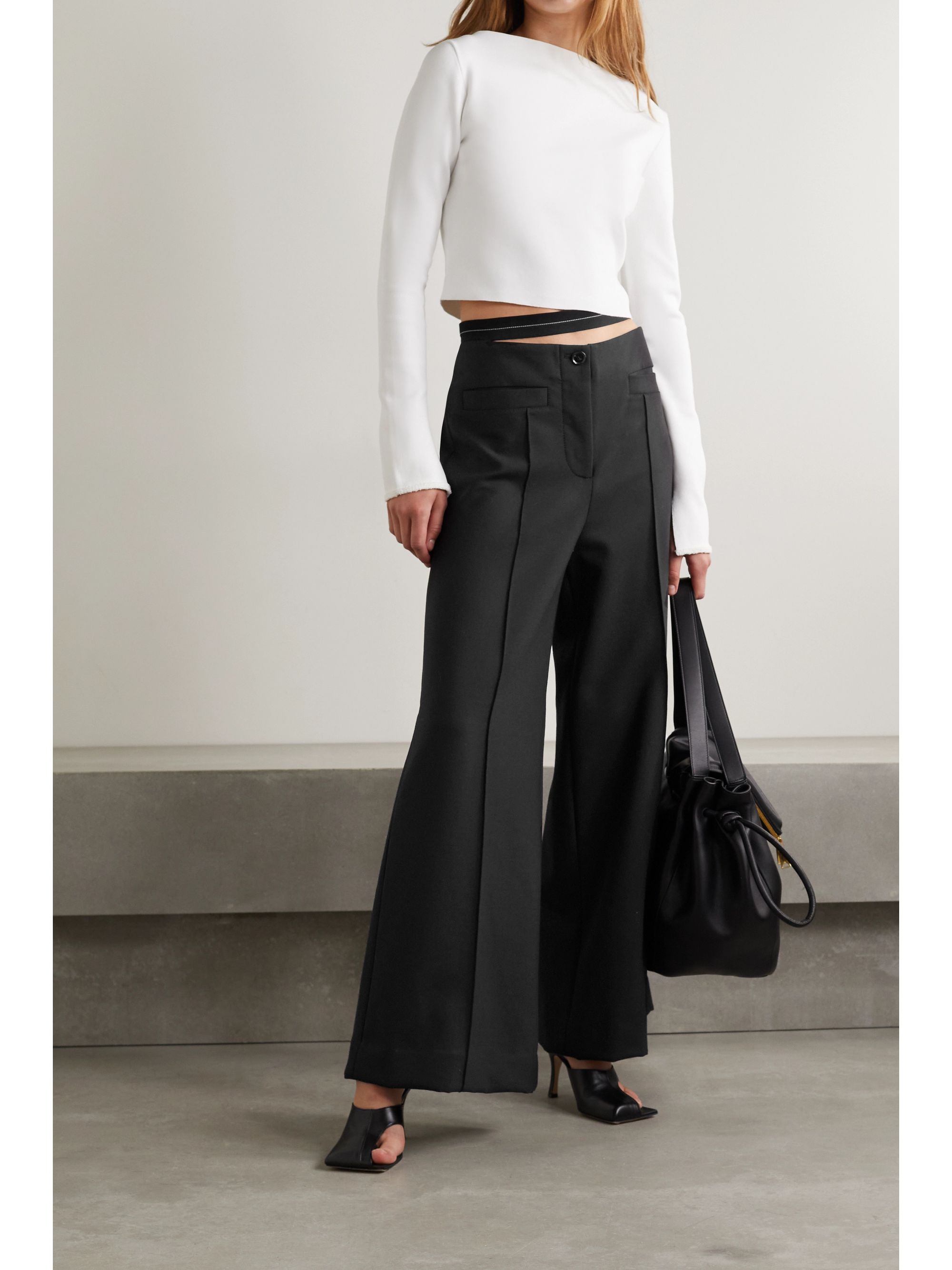 PROENZA SCHOULER Cutout wool-blend wide-leg pants, £1,055.00