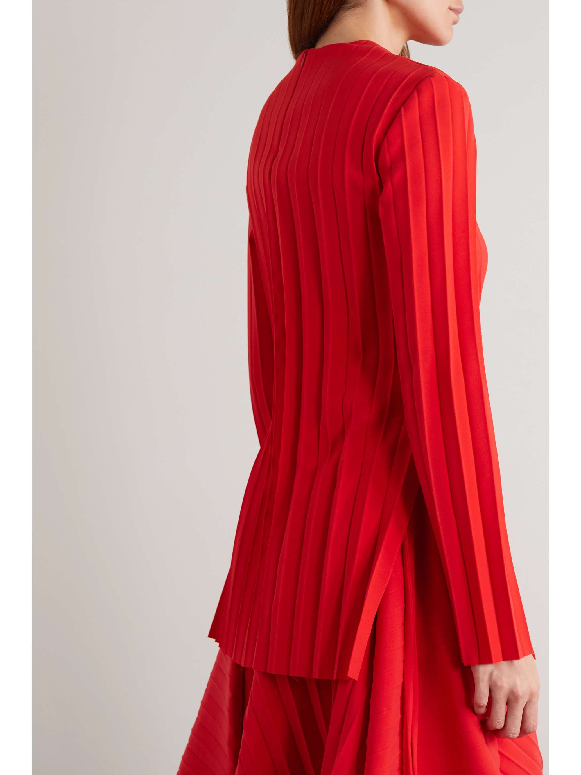A.W.A.K.E. MODE Pleated stretch-cady top