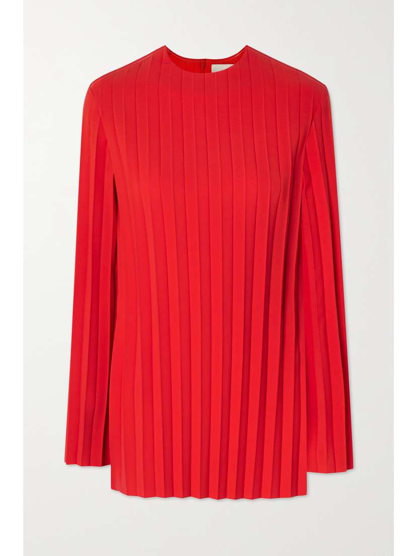 A.W.A.K.E. MODE Pleated Stretch-cady Top