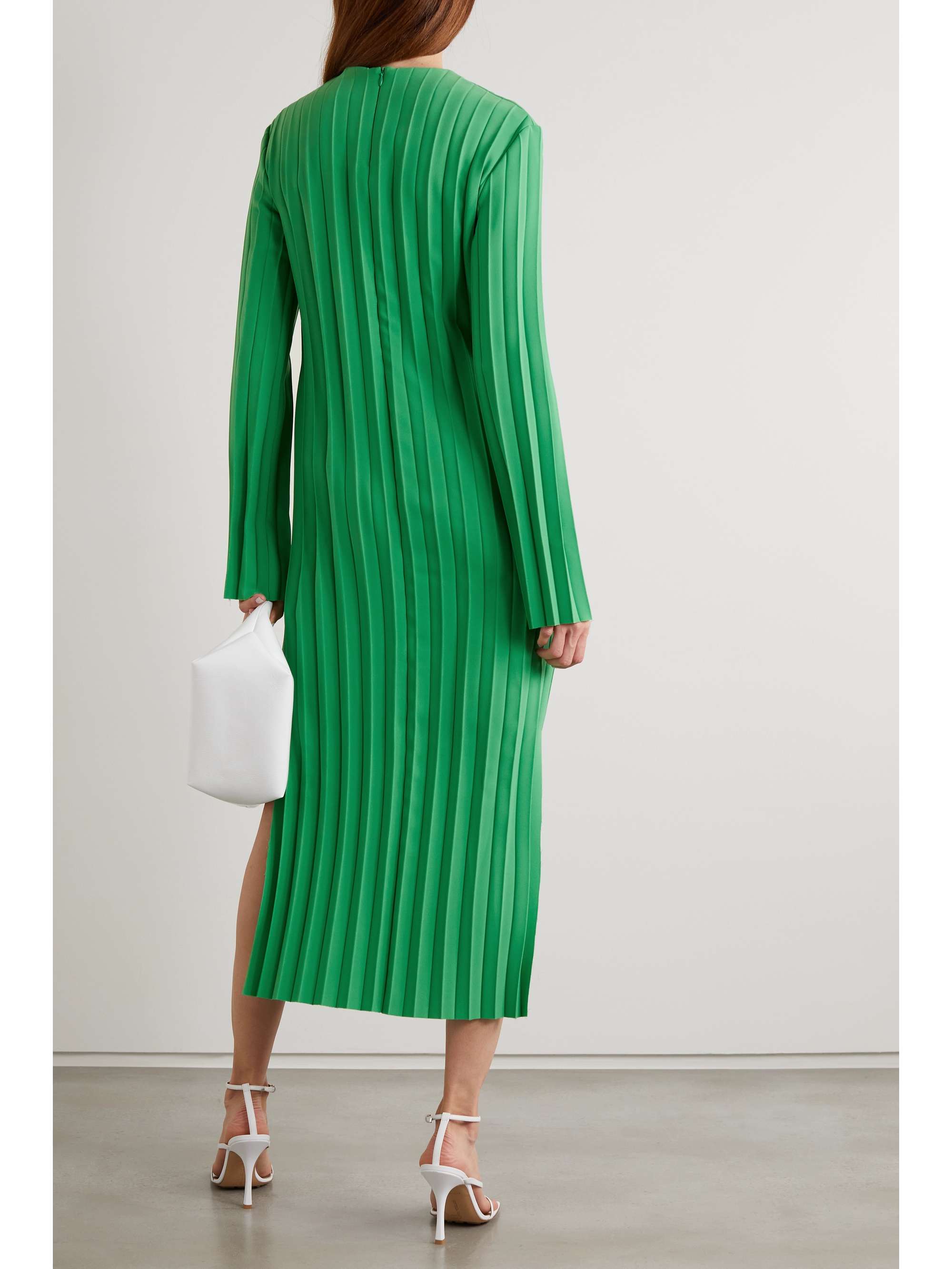 green stretch dress