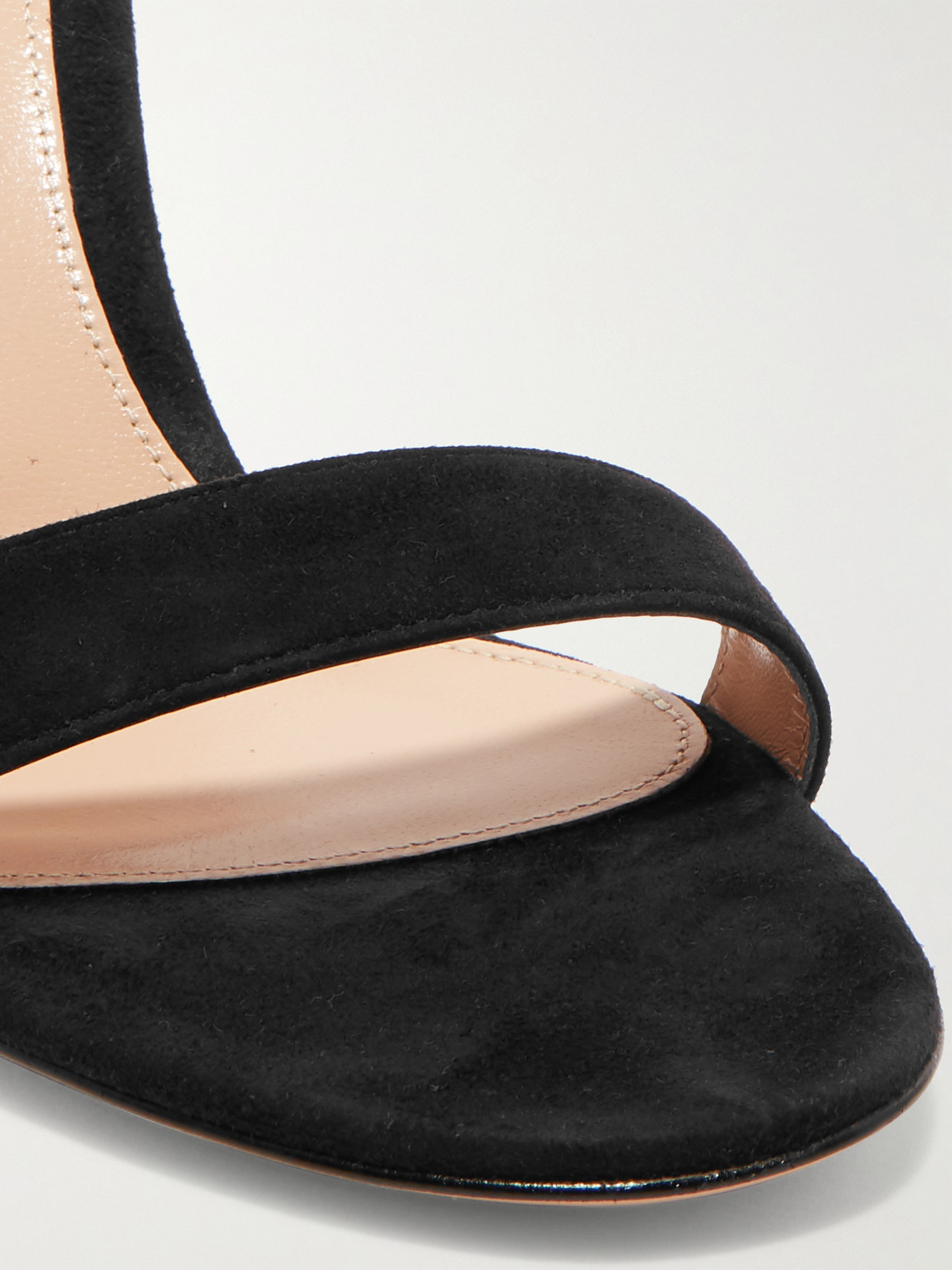Gianvito Rossi Portofino 85 Suede Sandals In Black