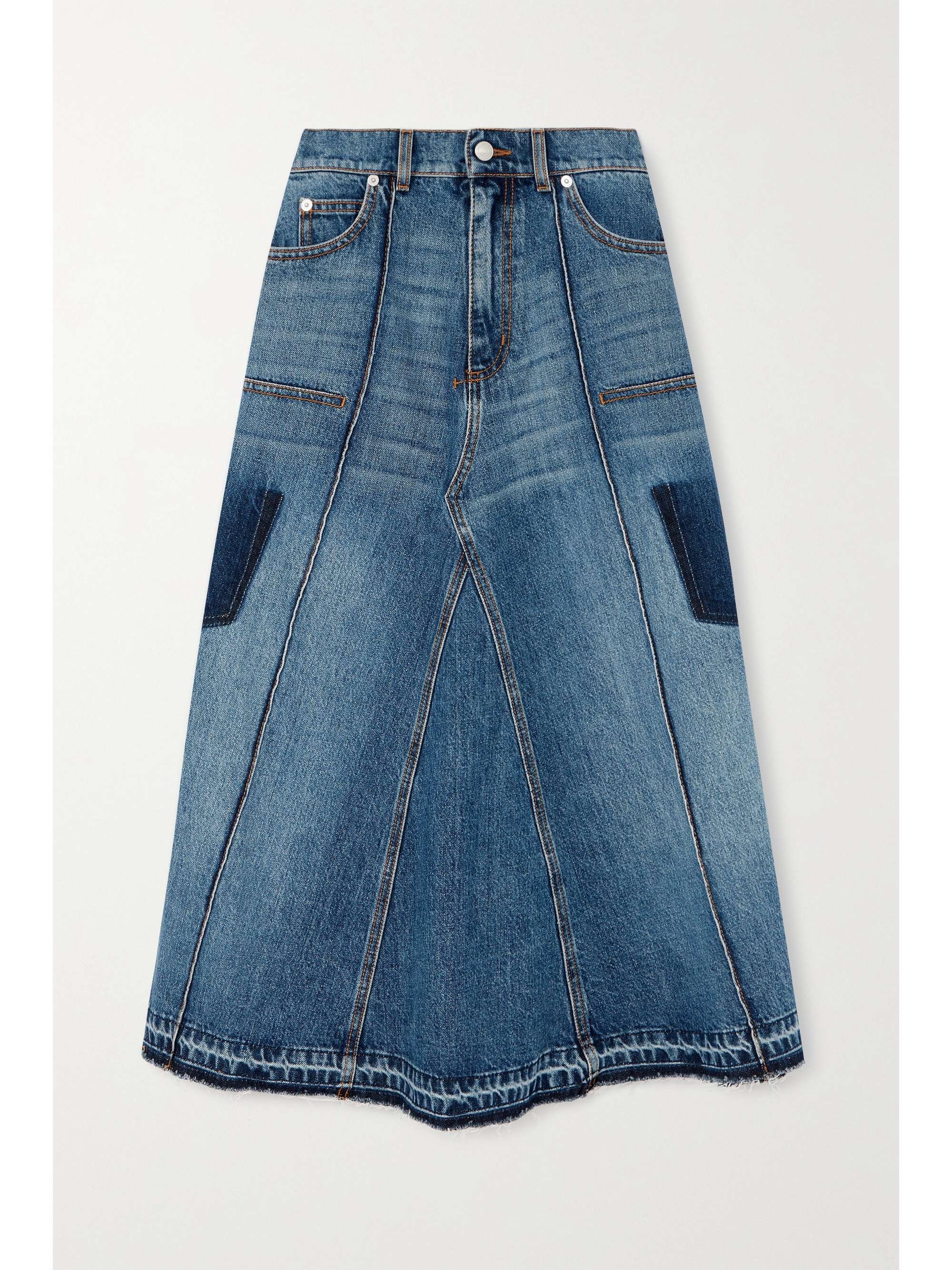 blue denim skirts