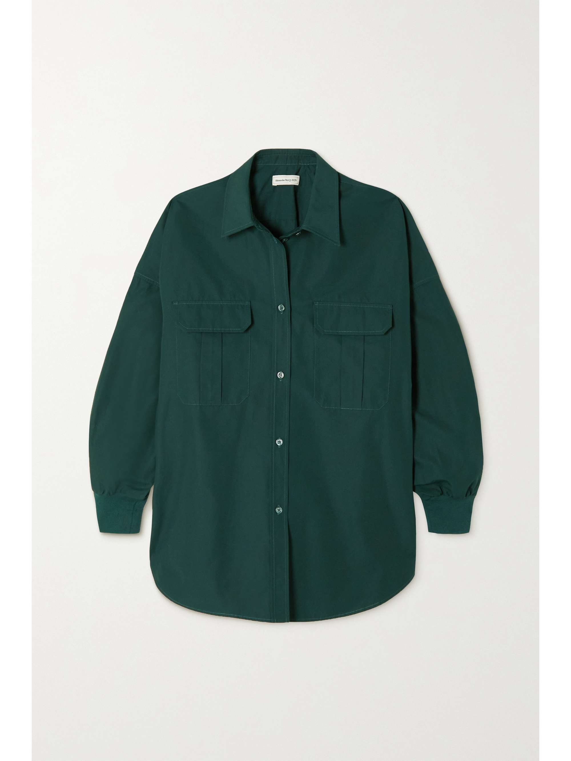 Green Oversized cotton-poplin shirt 