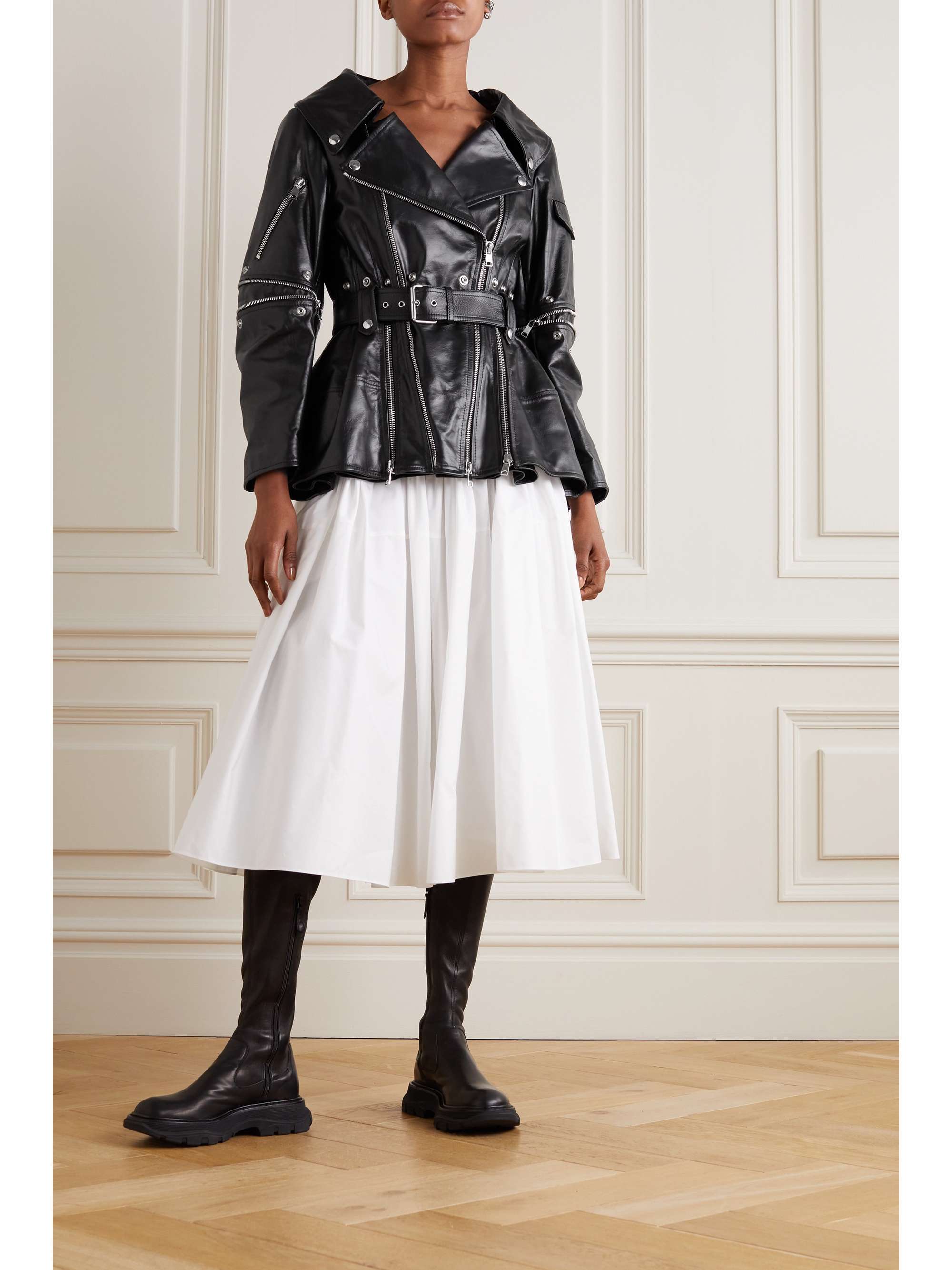 alexander mcqueen leather jacket